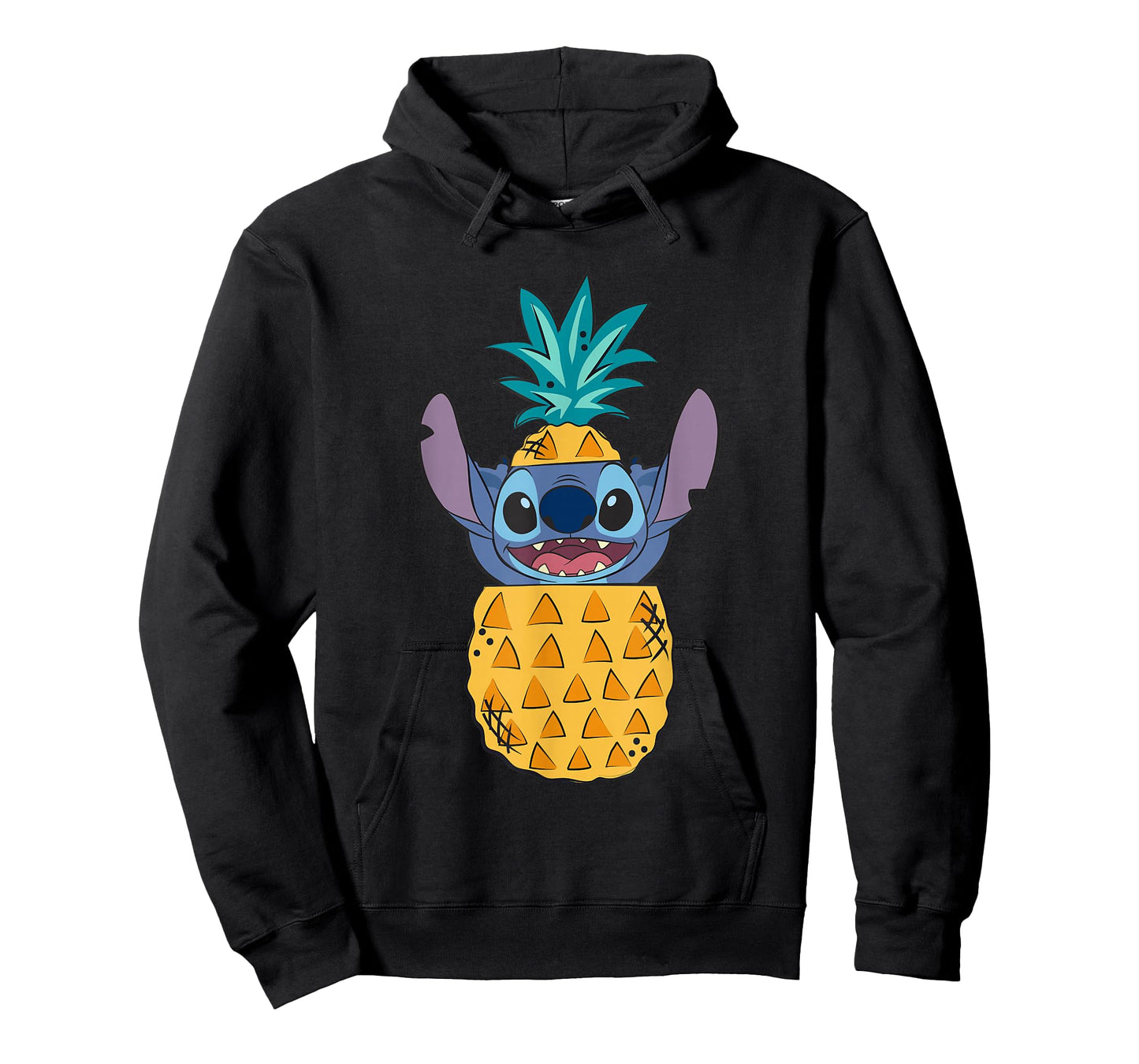 Disney Lilo & Stitch Cute Pineapple Surprise Chest Portrait T-Shirt