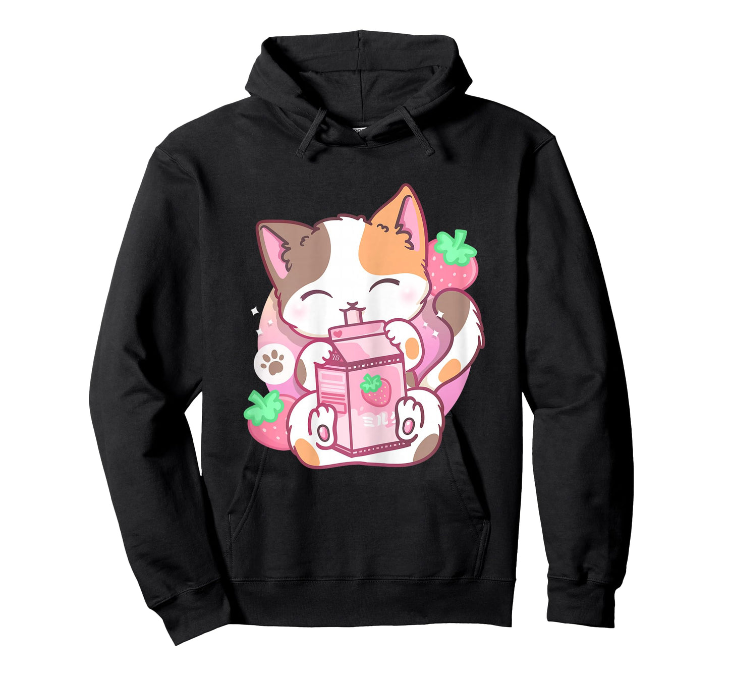 Strawberry Shake Strawberry Milk Cat Kawaii Neko Anime T-Shirt