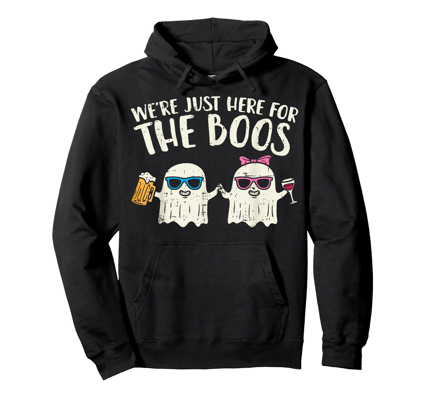 We're Just Here For Boos Ghosts Halloween Costume For Couple T-Shirt