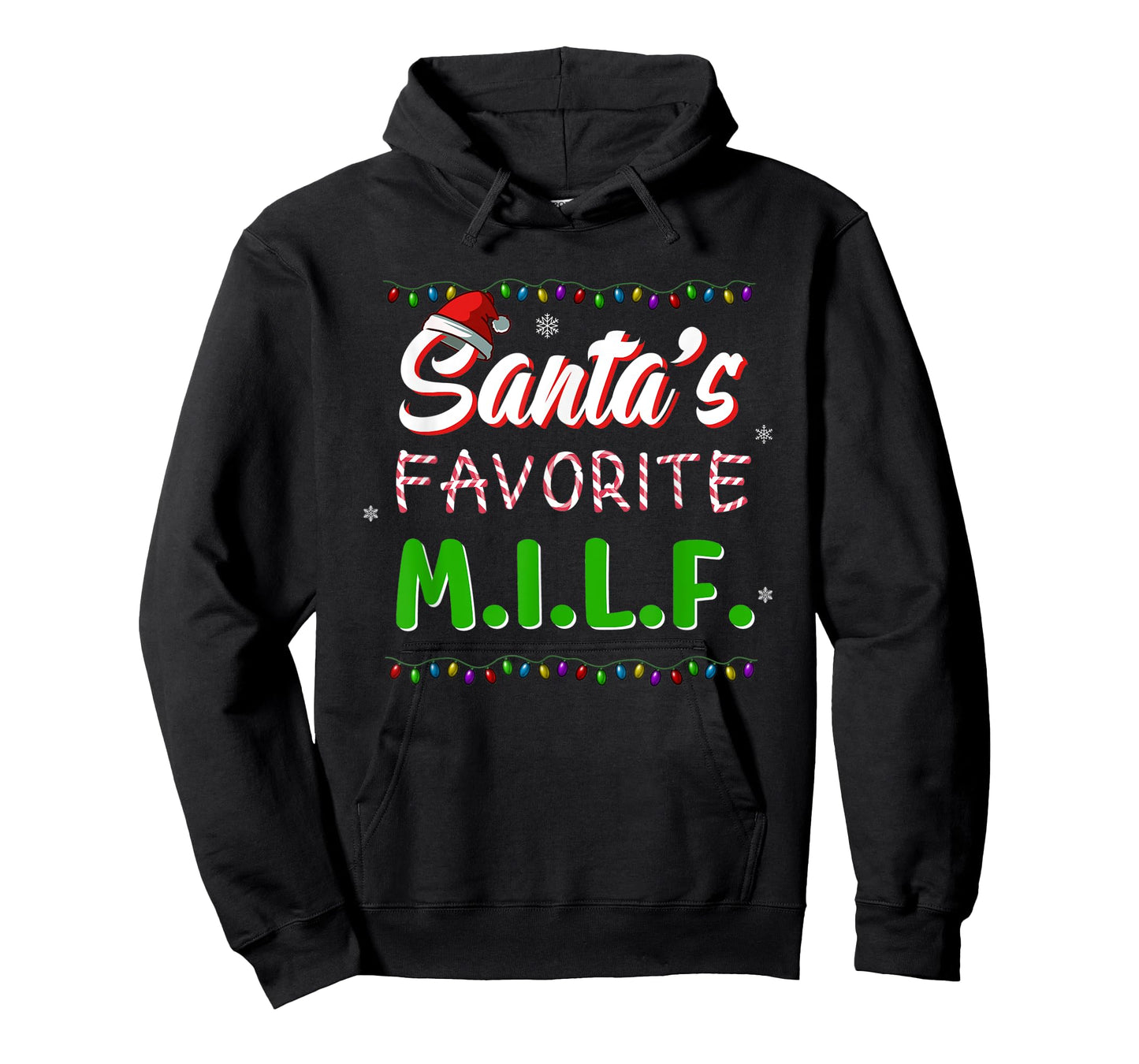 Santa's Favorite MILF Christmas Santa Hat Light T-Shirt