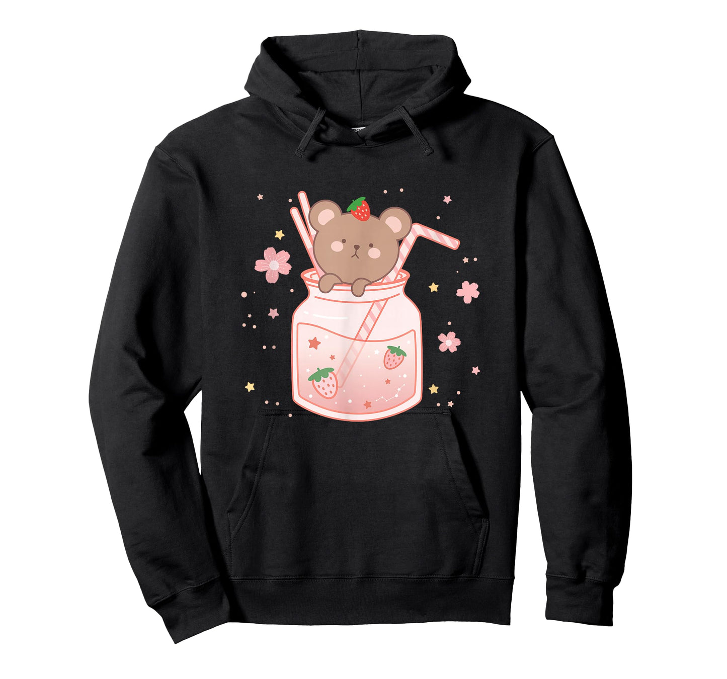 Funny Strawberry Bear Cute Kawaii Aesthetic T-Shirt