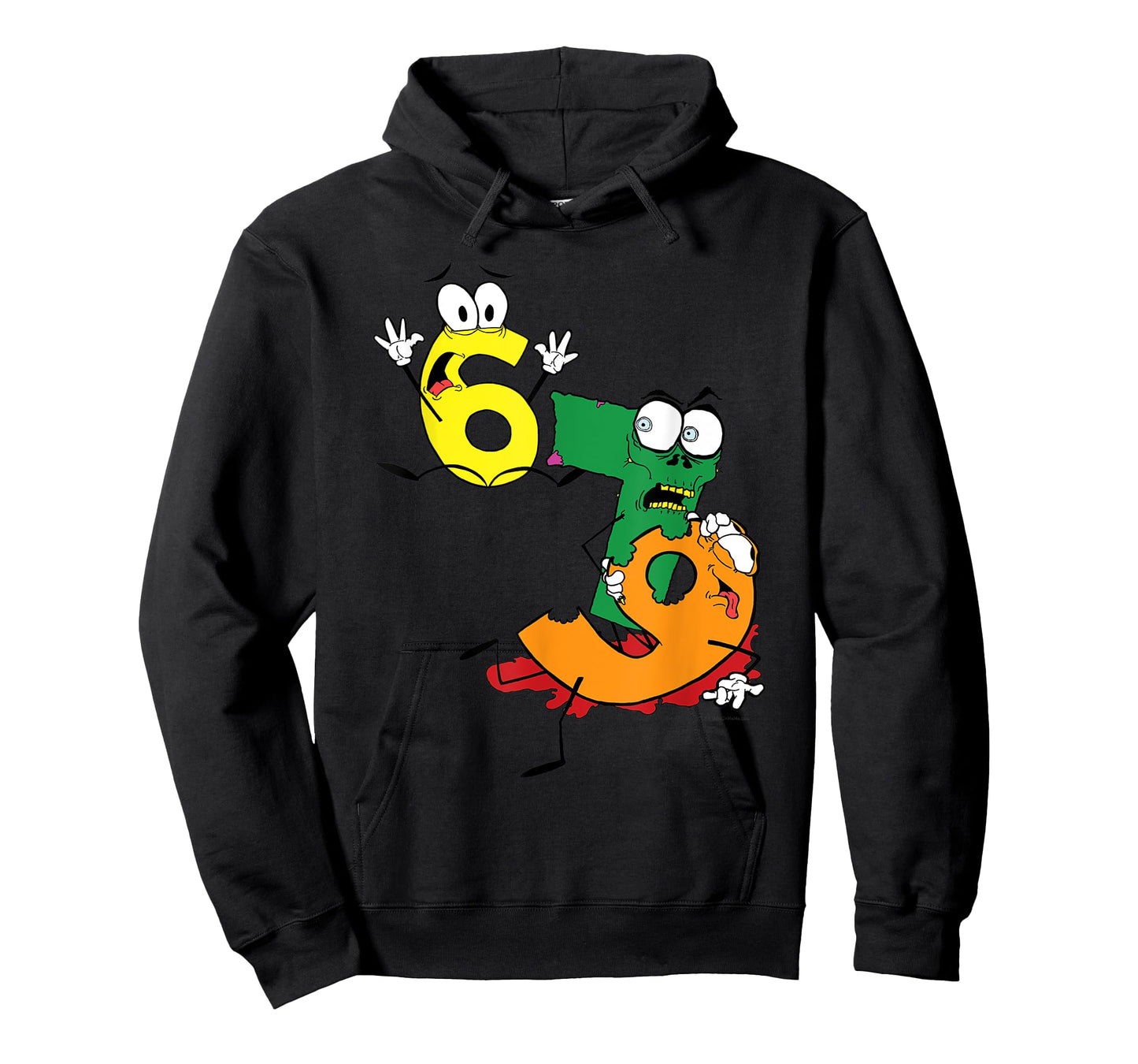 Why was 6 Afraid of 7 Seven Ate Nine Cute Zombie Pun T-Shirt T-Shirt