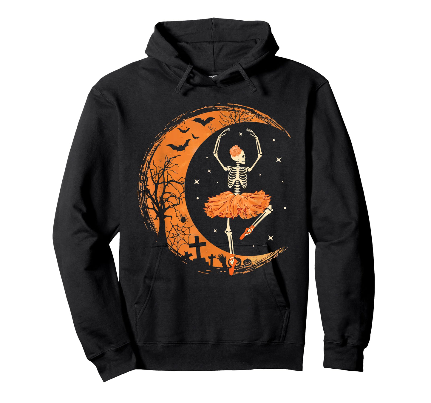 Dancing Skeleton Ballerina Ballet Dance Halloween Women Girl T-Shirt
