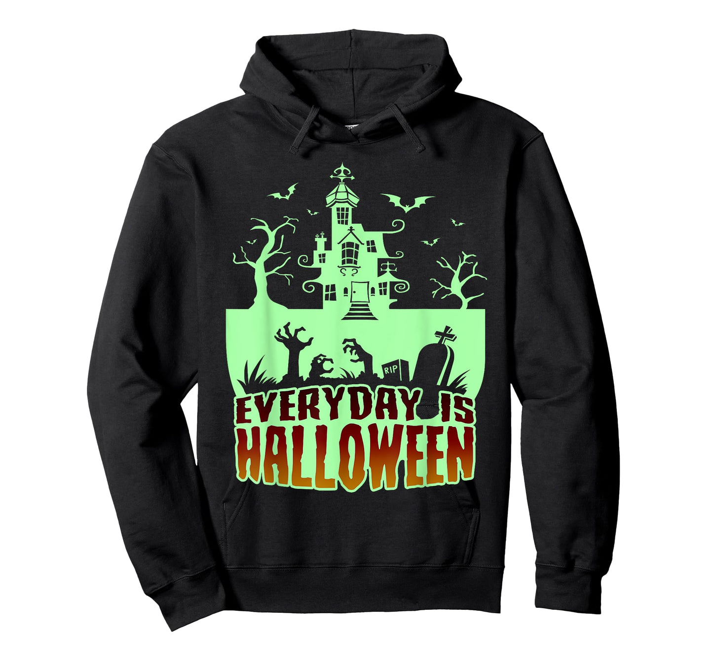 EVERYDAY IS HALLOWEEN - Creepy, Scary Castle, House & Bats T-Shirt