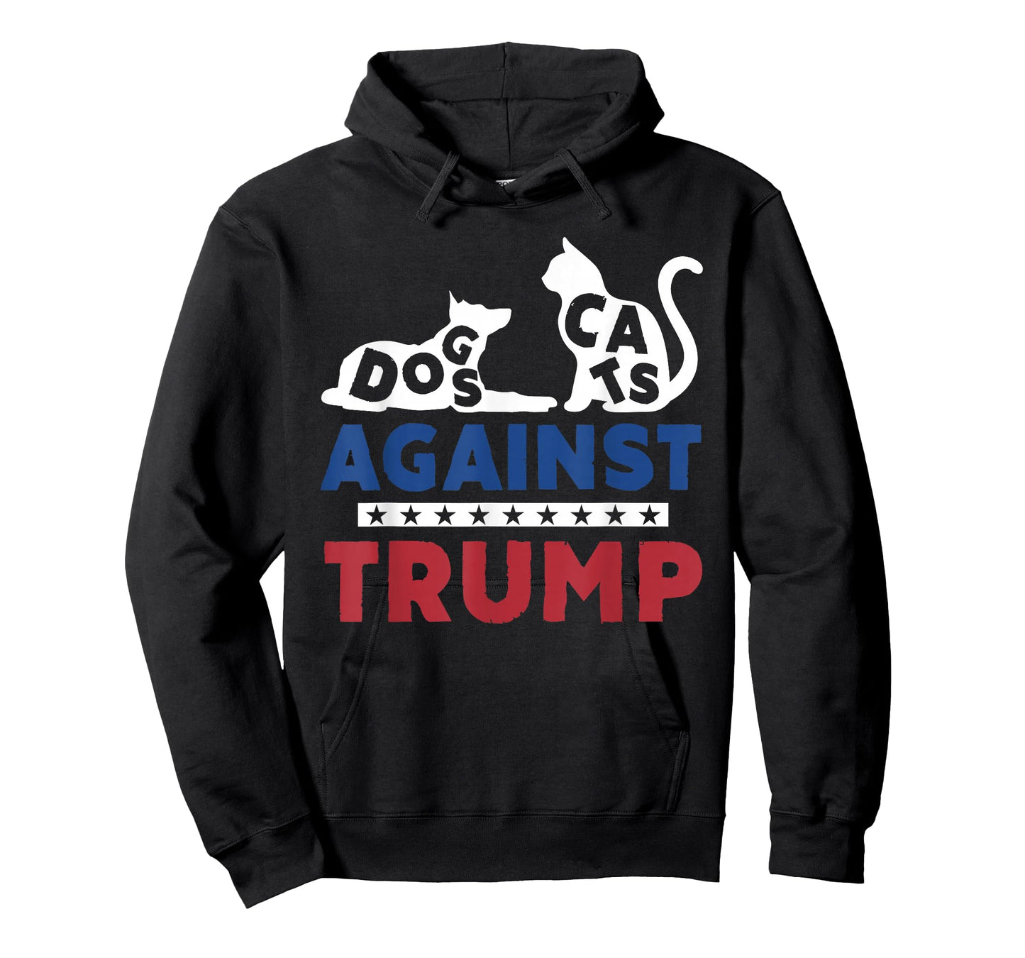 Cats And Dogs Against Trump 2024 Anti Trump USA Flag T-Shirt