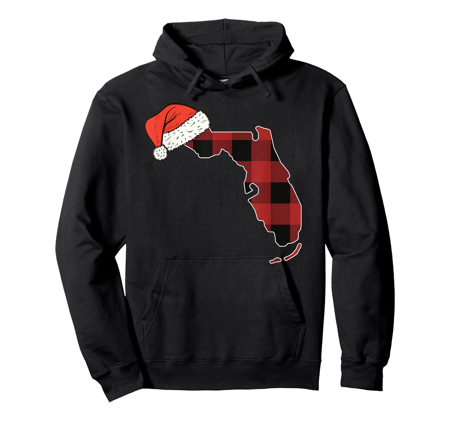 Florida Plaid Christmas Santa Hat Holiday Matching Design T-Shirt