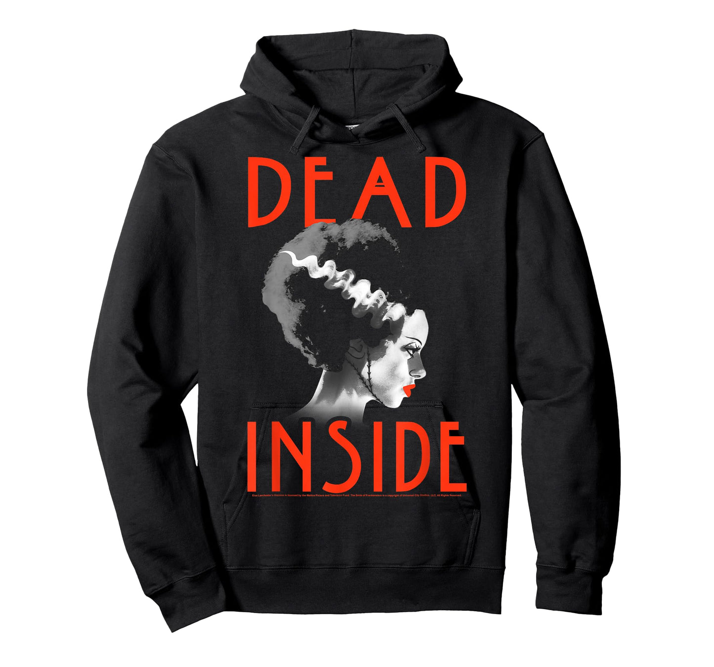 Universal Monsters Bride Of Frankenstein Dead Inside Profile T-Shirt