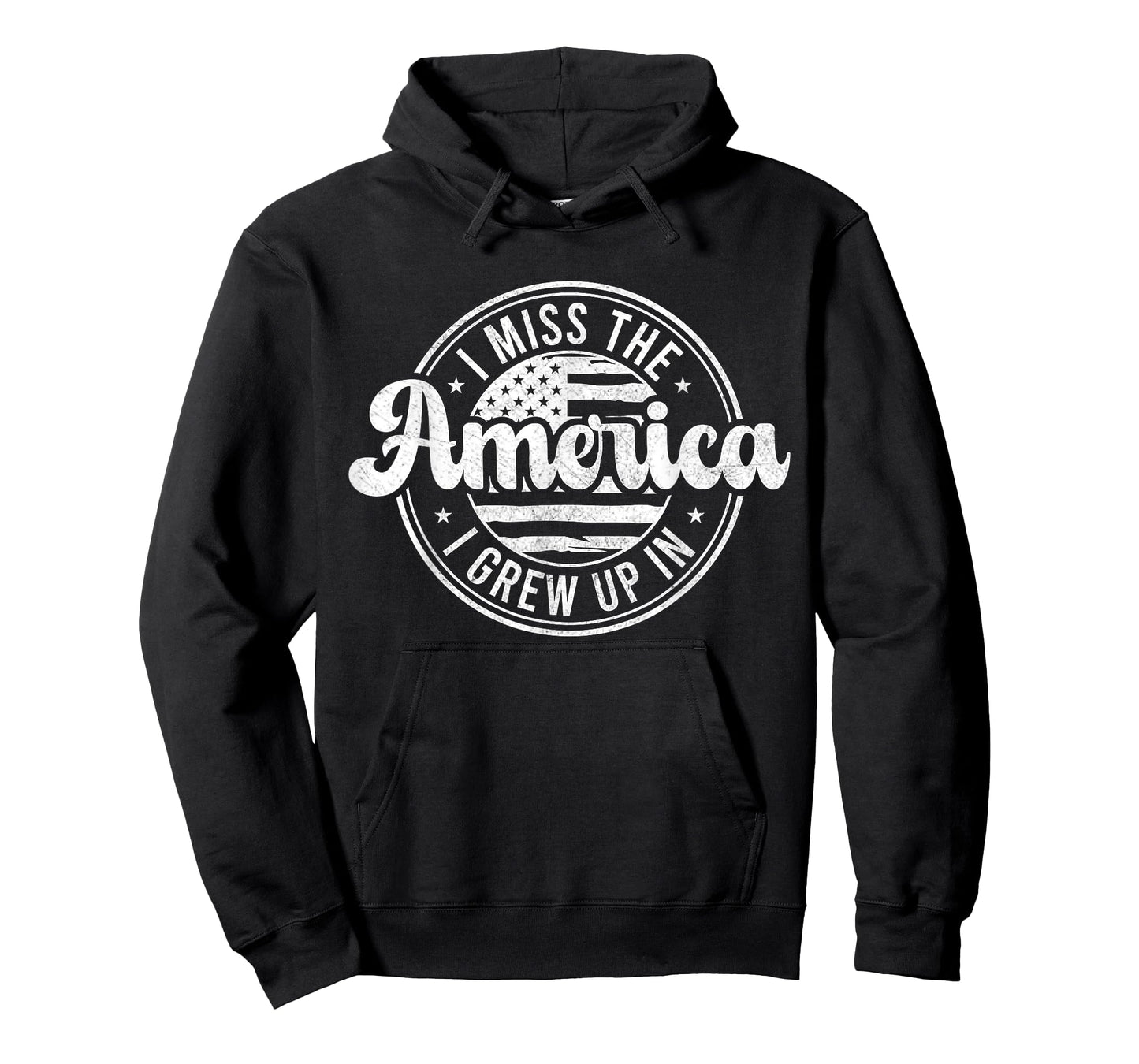 I Miss The America I Grew Up In American Flag Vintage T-Shirt