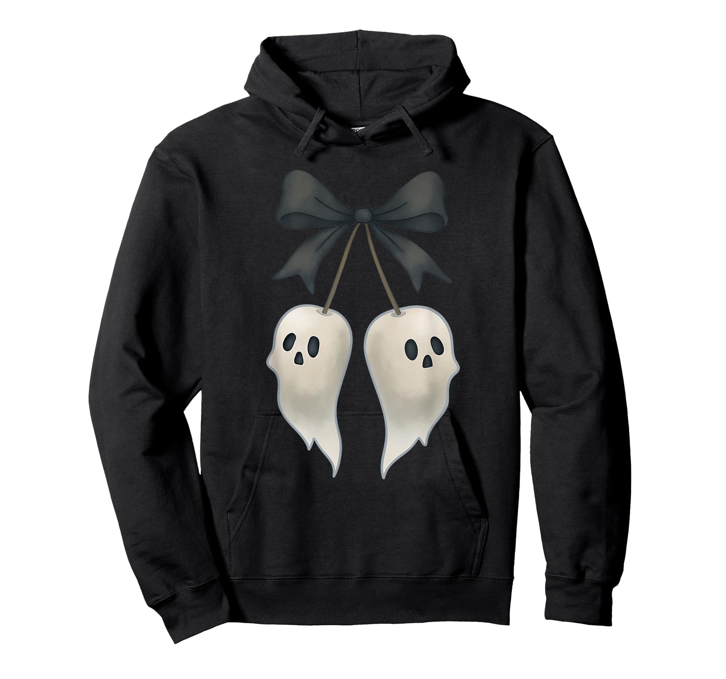 Scary Ghost Bow Coquette Cherry Skull Cherries Halloween T-Shirt