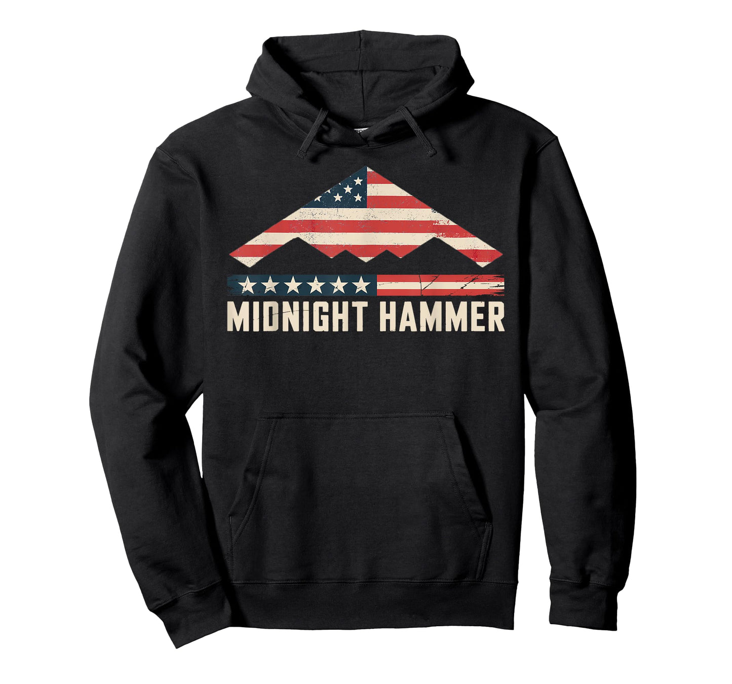 Operation Midnight Hammer B-2 Stealth Jet with American Flag T-Shirt