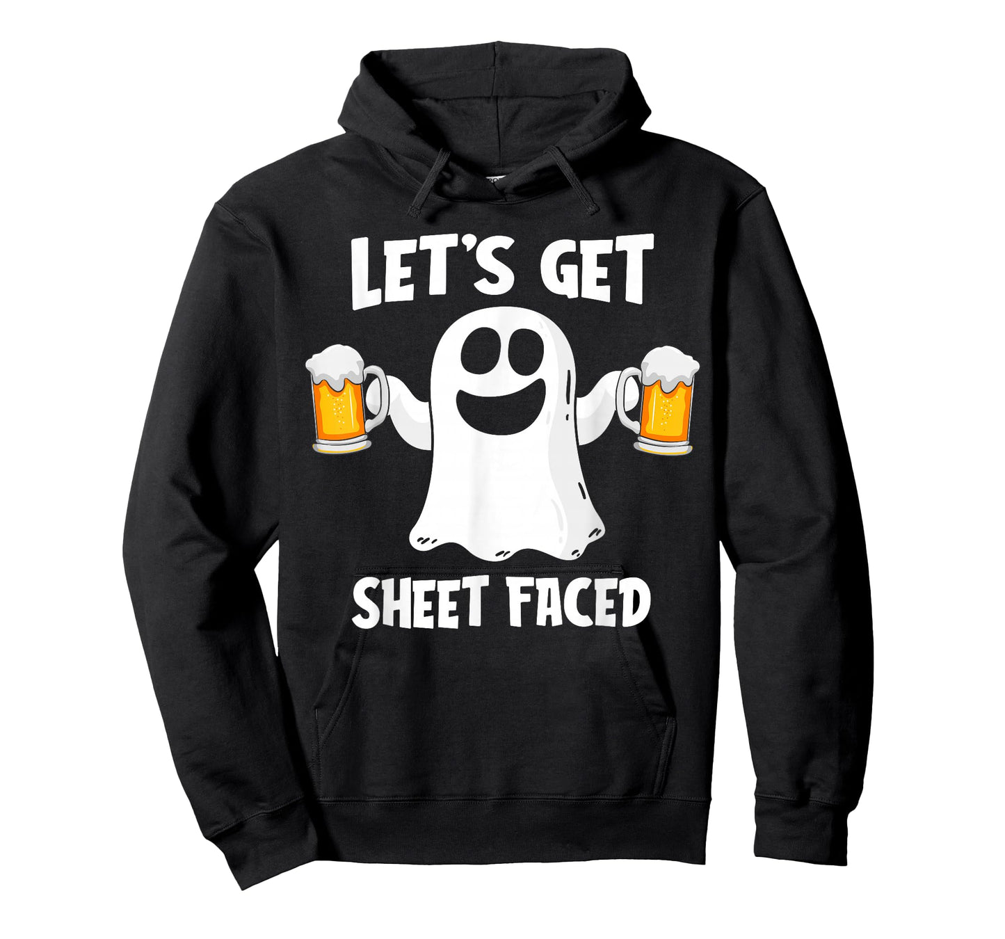 Let's Get Sheet Faced Funny Ghost Drinking Halloween Costume T-Shirt