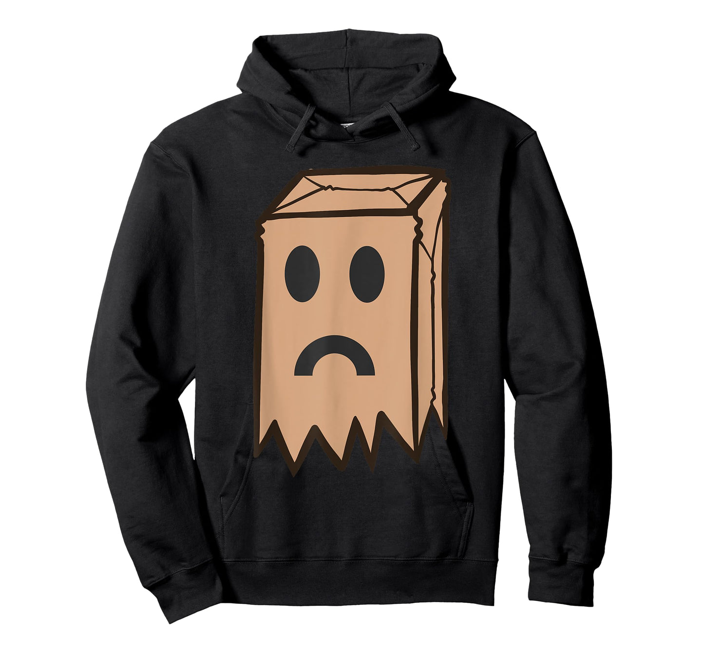Funny Brown Paper Bag With Face - Wearing a Brown Paper Bag T-Shirt
