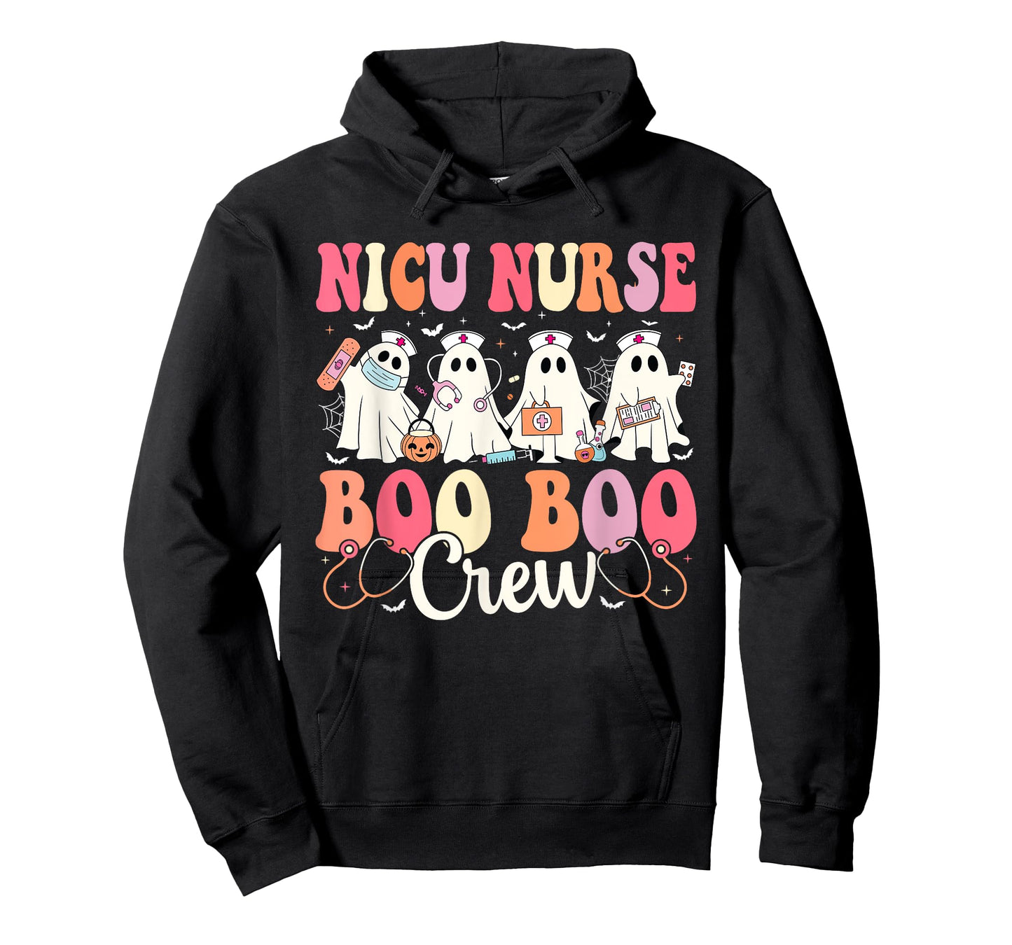 NICU Nurse Boo Boo Crew Ghost NICU Nurse Halloween Costume T-Shirt