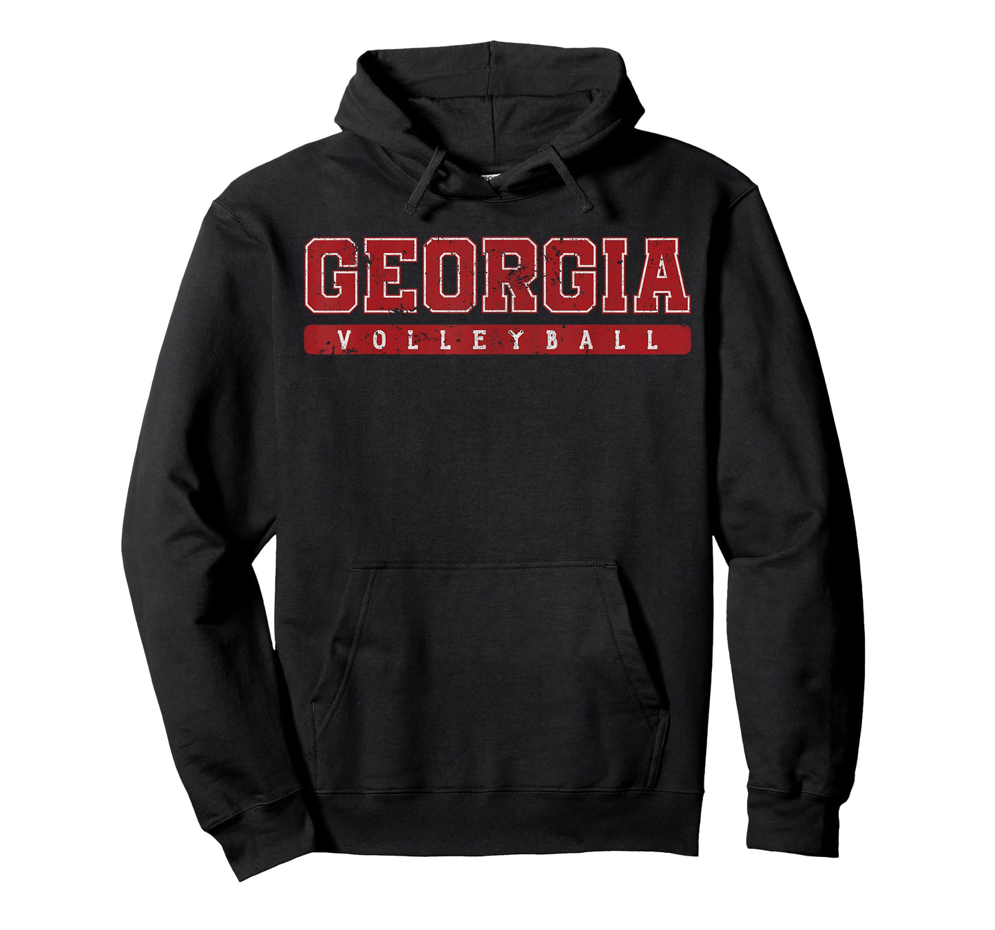 Georgia Volleyball Red Vintage Text T-Shirt