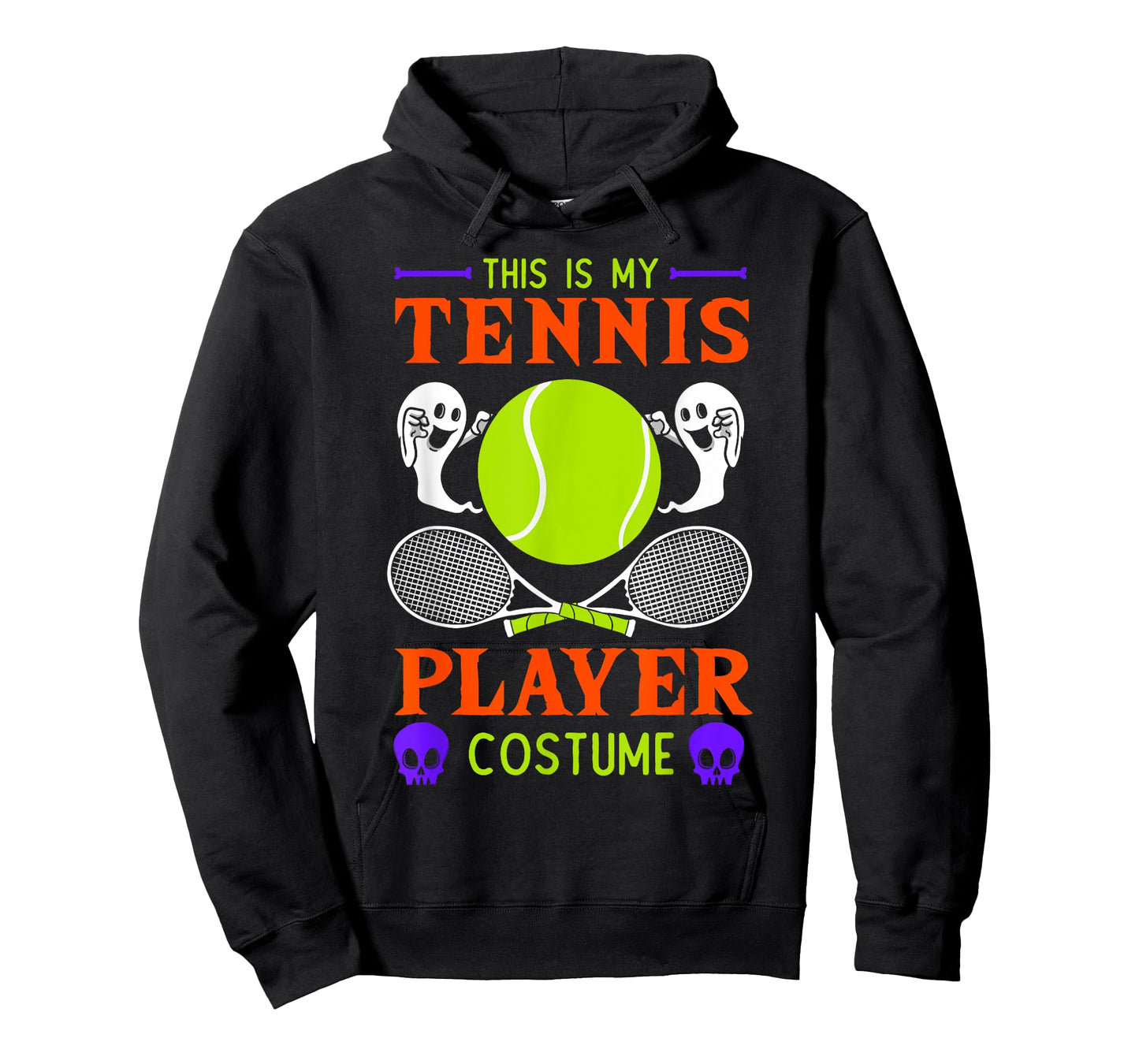 Halloween Tennis Player Sport Spooky Ghost Costume T-Shirt