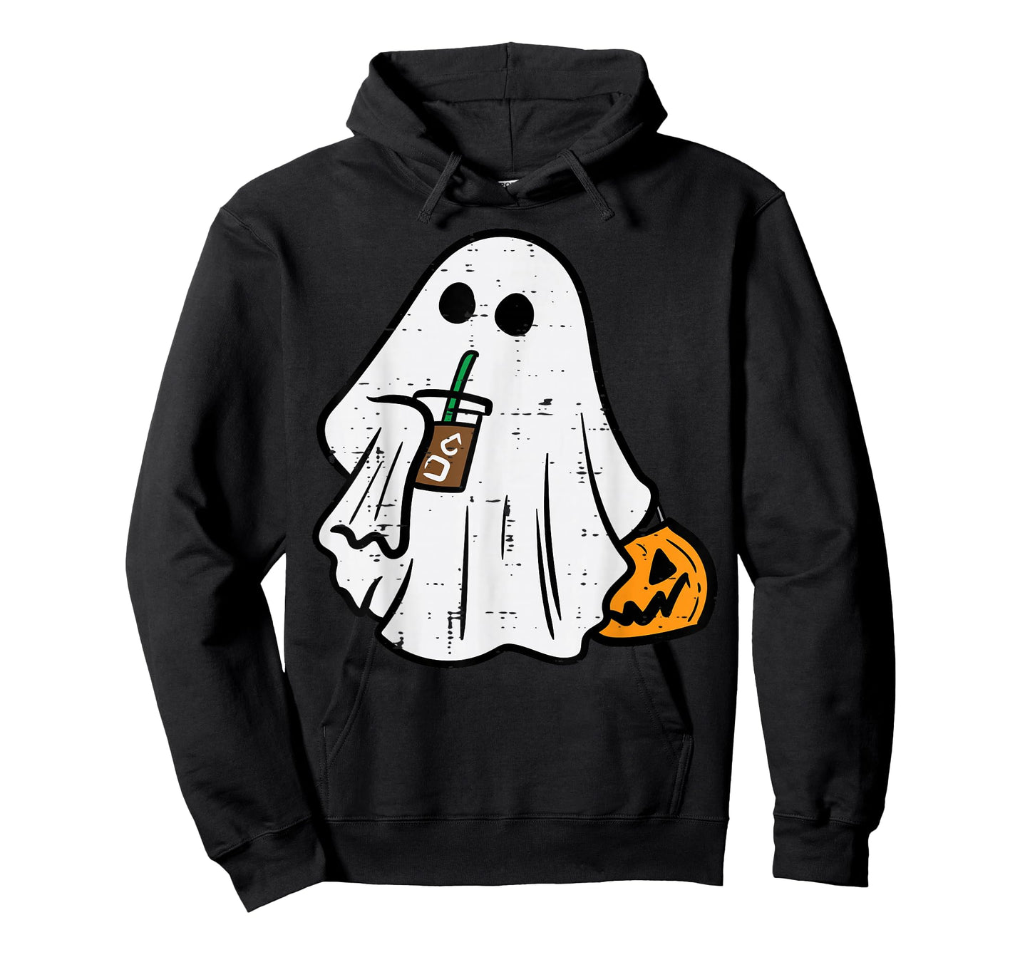Halloween Ghost Ice Coffee Funny Costume Men Women Kid Youth T-Shirt