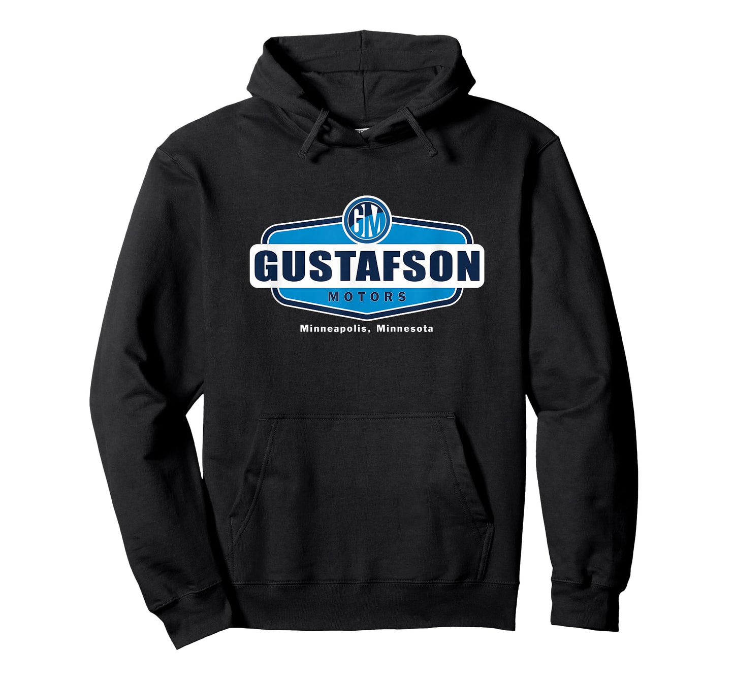 Aura Apparel Fargo Gustafson Motors Movie T-Shirt - Black, Adult, Unisex, Short Sleeve, Small, Classic Fit, Cotton Blend