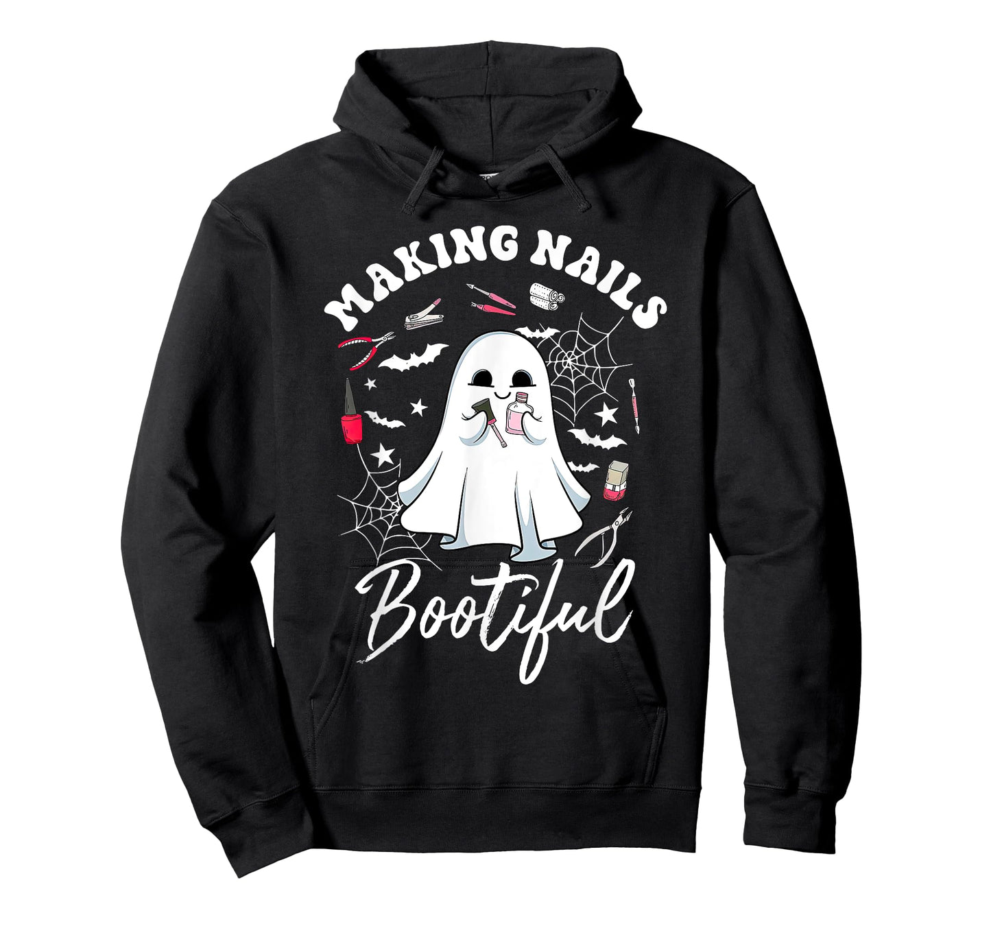 Making Nails Bootiful Halloween Nail Technician Artist Ghost T-Shirt