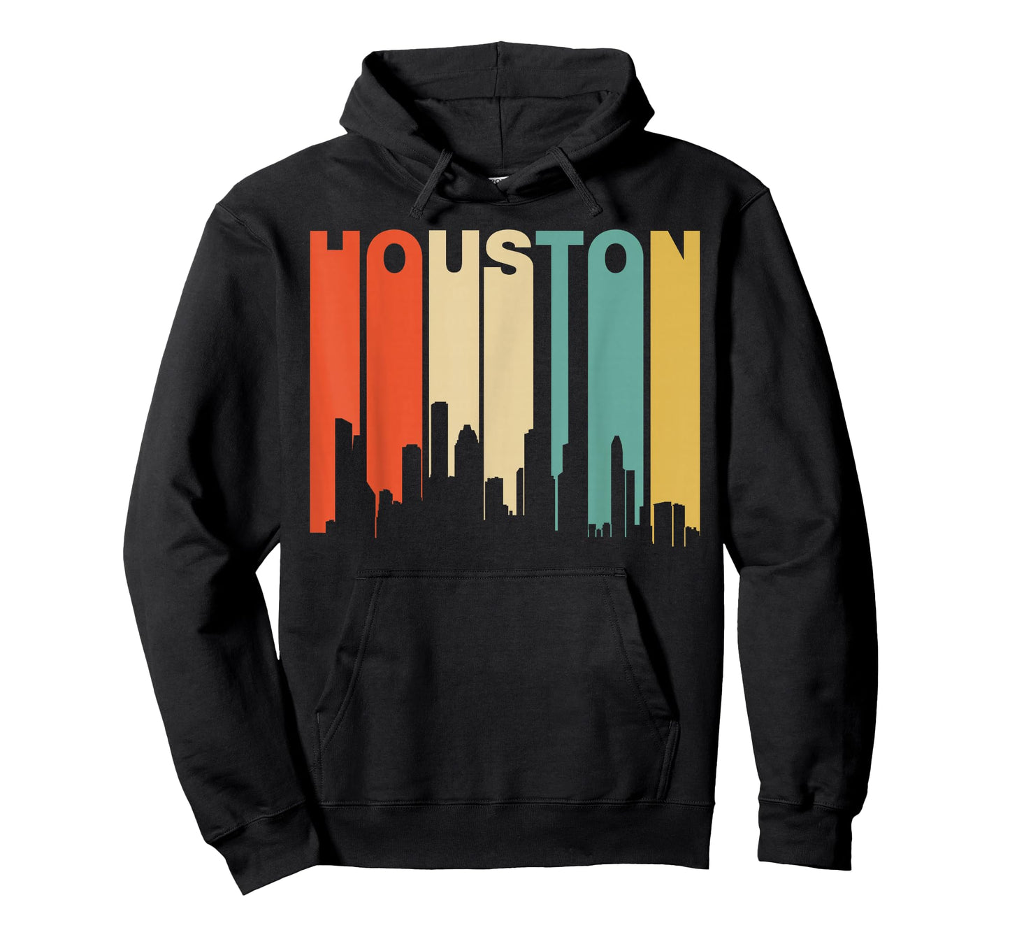 Retro 1970's Style Houston Texas Skyline T-Shirt T-Shirt