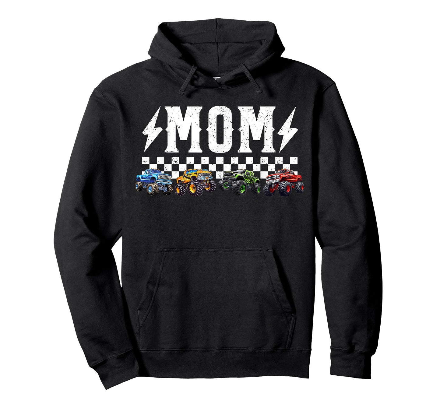 Mom Retro Monster Truck Family Crew Birthday Matching T-Shirt