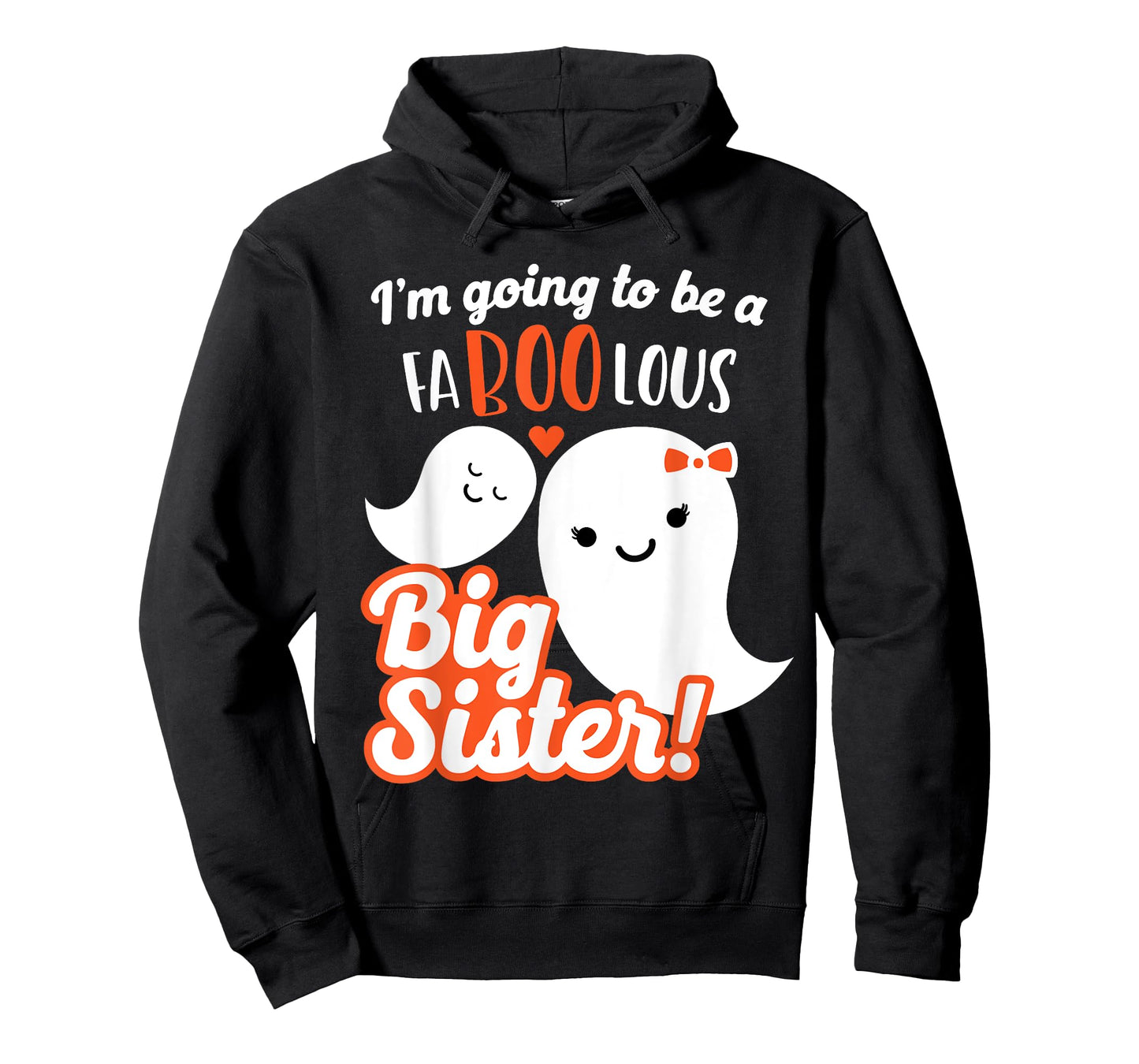 Big Sister Pregnancy Announcement Cute Ghost Girls Halloween T-Shirt