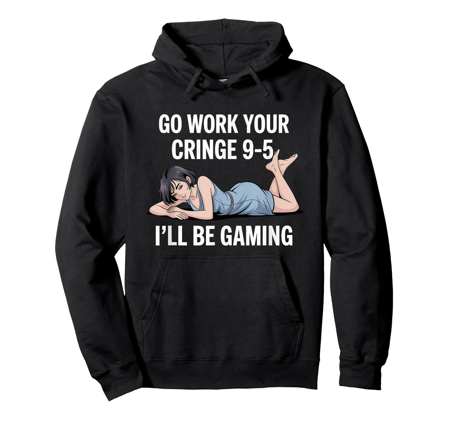 Gaming Cringe 9-5? I’m Gaming Anime Gamer Office Humor T-Shirt