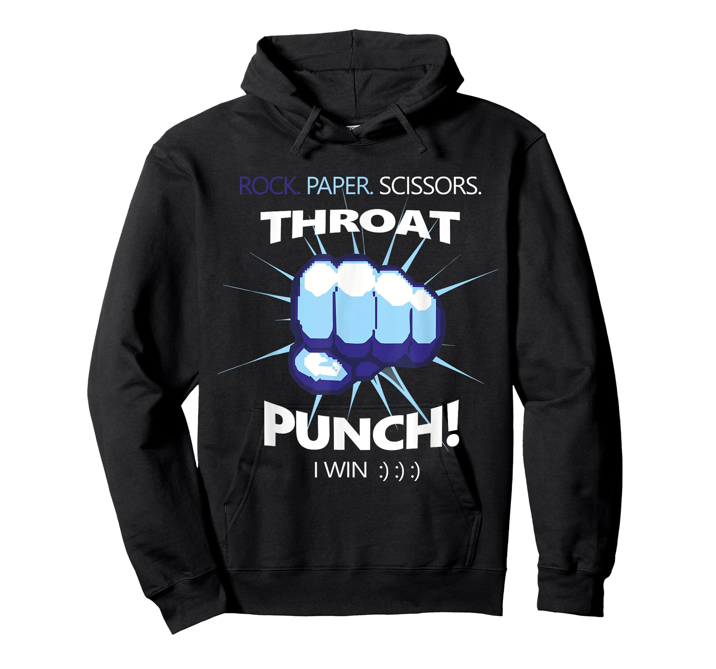 Rock Paper Scissors Throat Punch - I Win Cool Funny T-Shirt