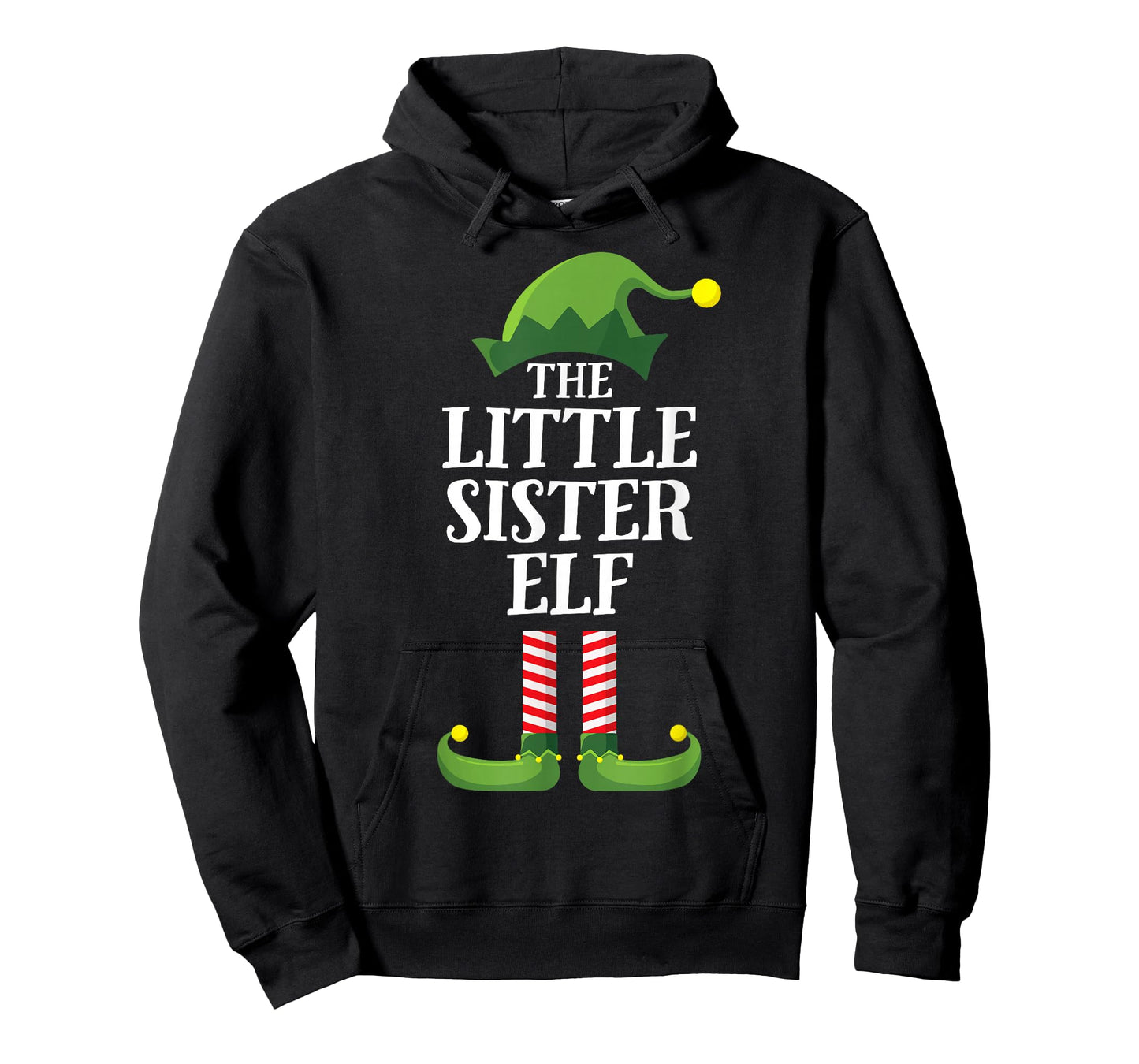 Little Sister Elf Matching Family Group Christmas Girls T-Shirt