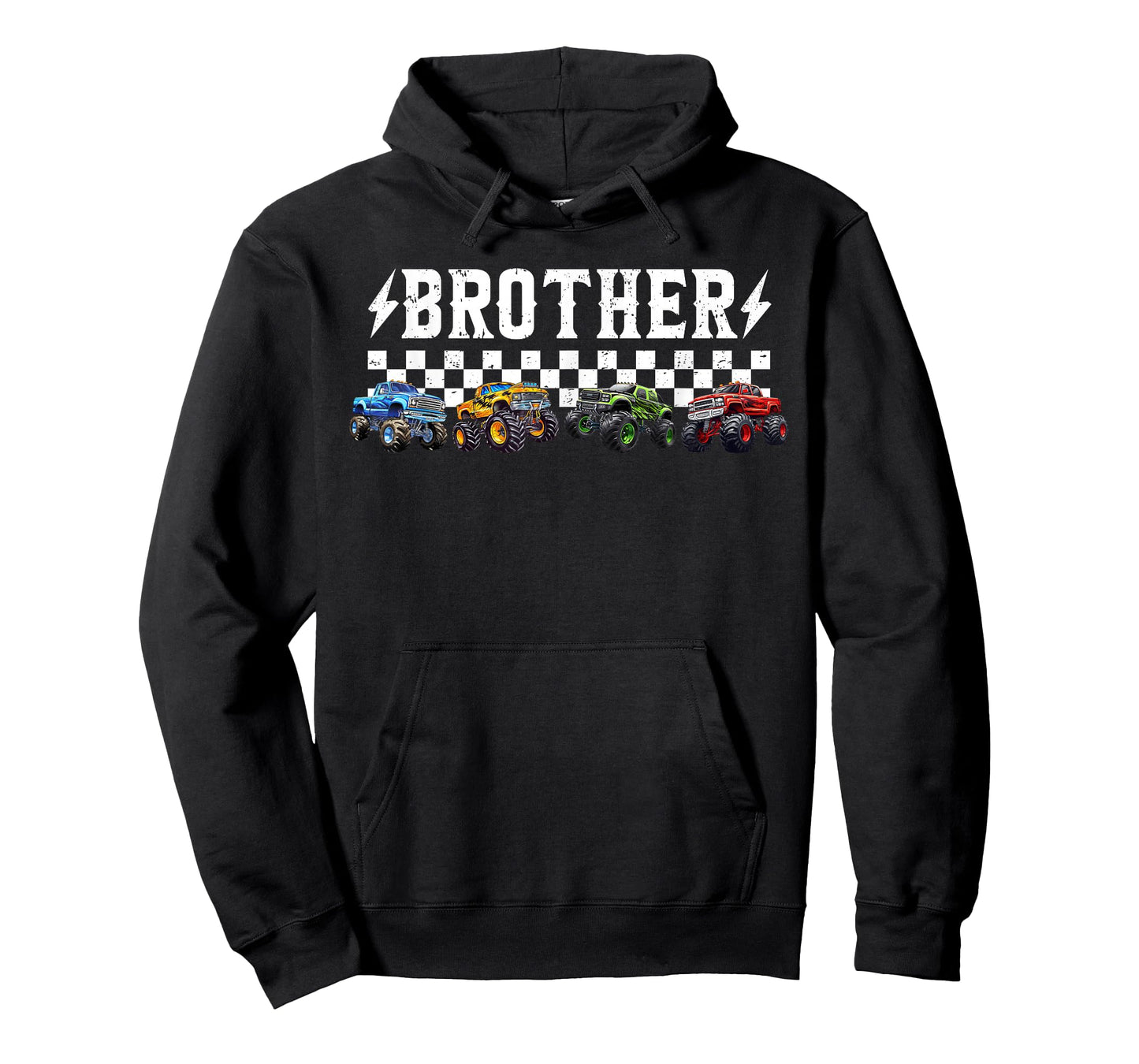 Brother Retro Monster Truck Family Crew Birthday Matching T-Shirt