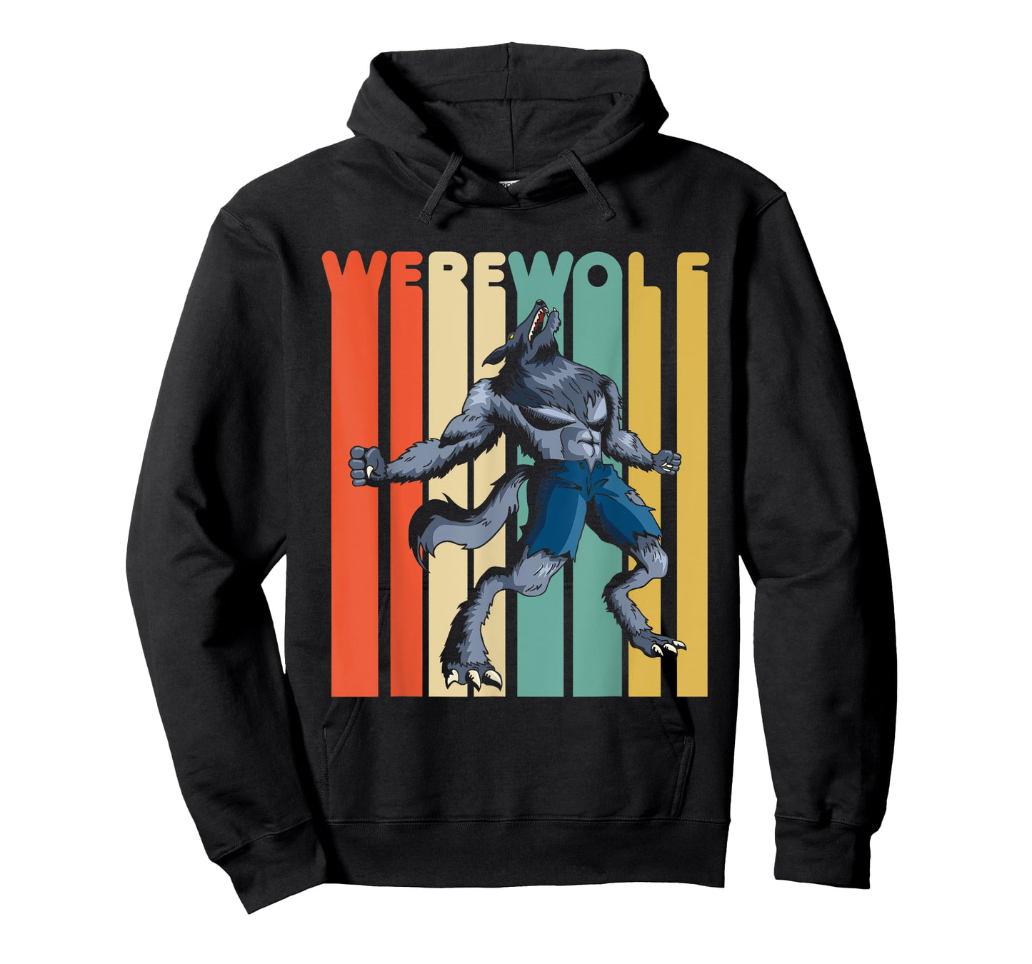 Vintage Style Werewolf Retro Halloween Design T-Shirt