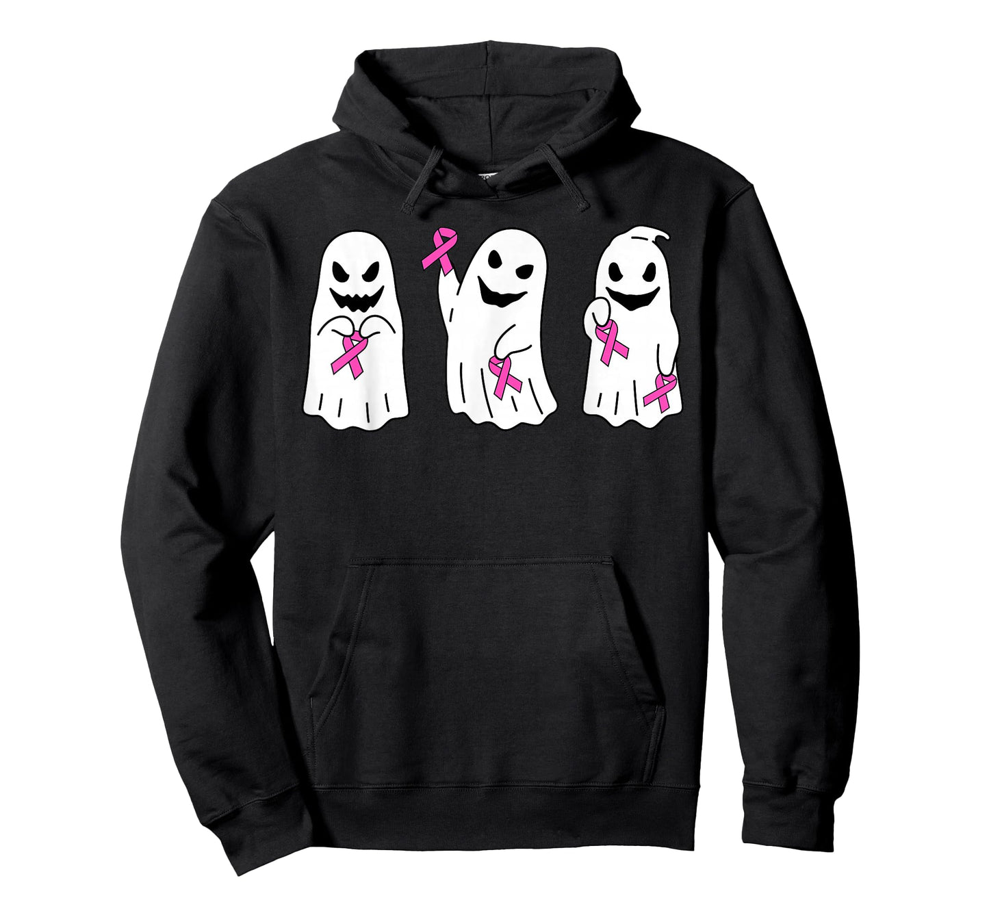 Pink Ribbon Breast Cancer Awareness Ghost Women Kids Toddler T-Shirt