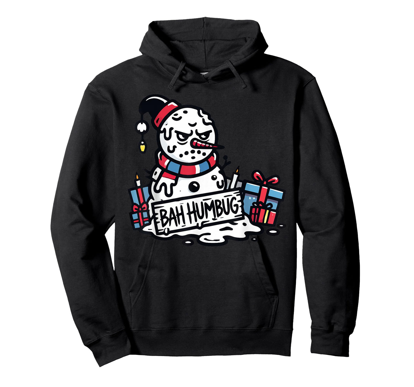 Bah Humbug Santa Hat Snowman for People Haters Sarcastic T-Shirt