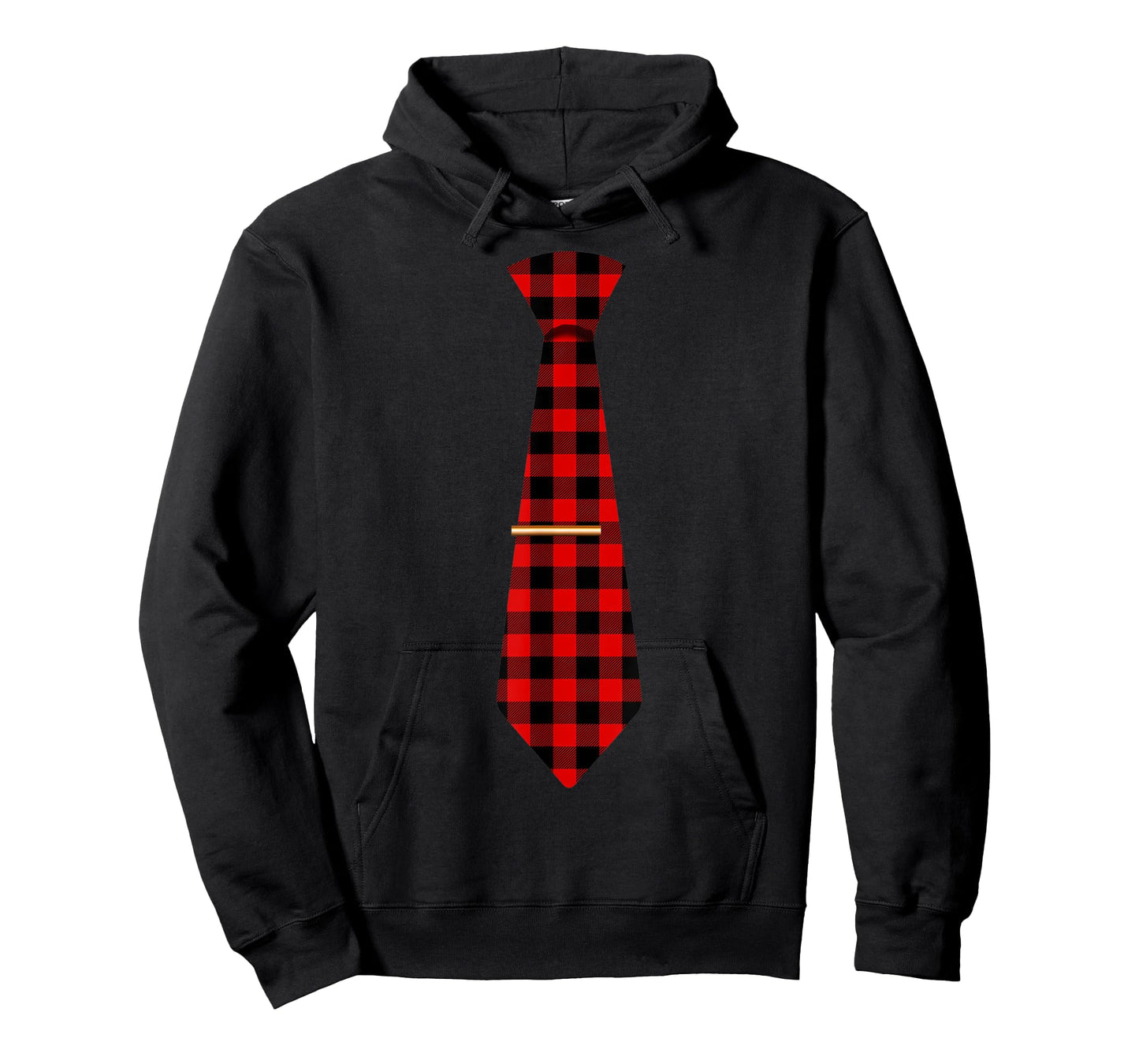 Red Buffalo Plaid Neck Tie Matching Christmas Costume 2021 T-Shirt
