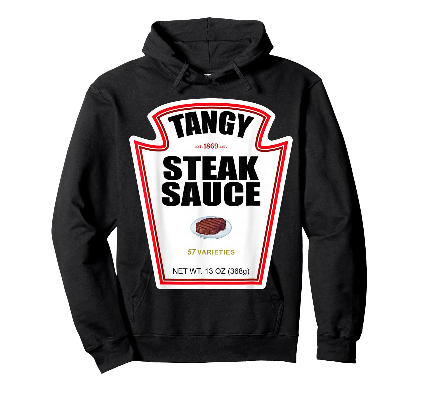 Steak Sauce Bottle Label Funny Halloween Costume Outfit T-Shirt