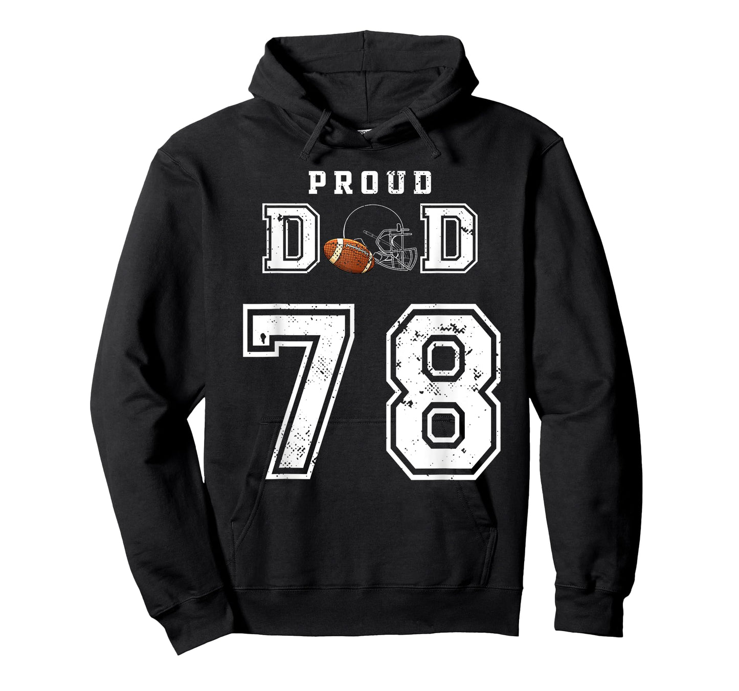 Custom Proud Football Dad Number 78 Personalized For Men T-Shirt