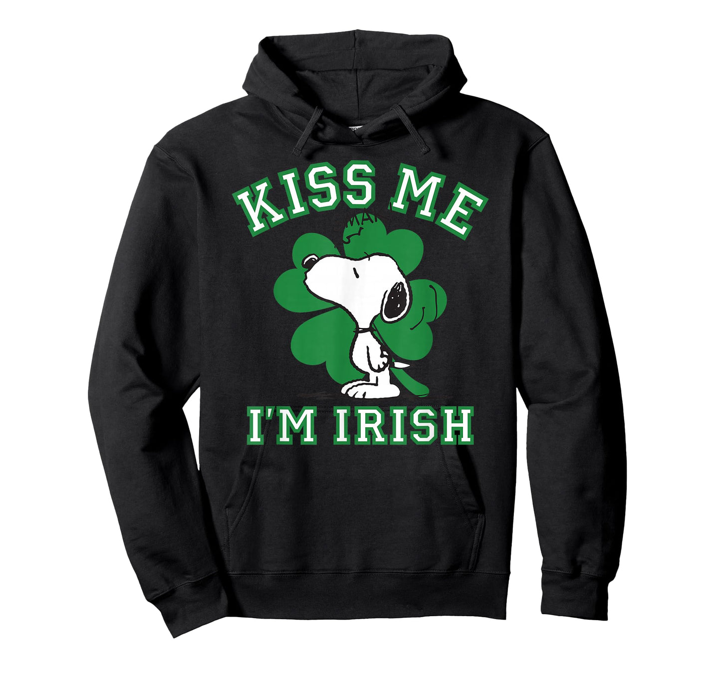 Peanuts Snoopy Kiss Me I'm Irish Clover T-Shirt