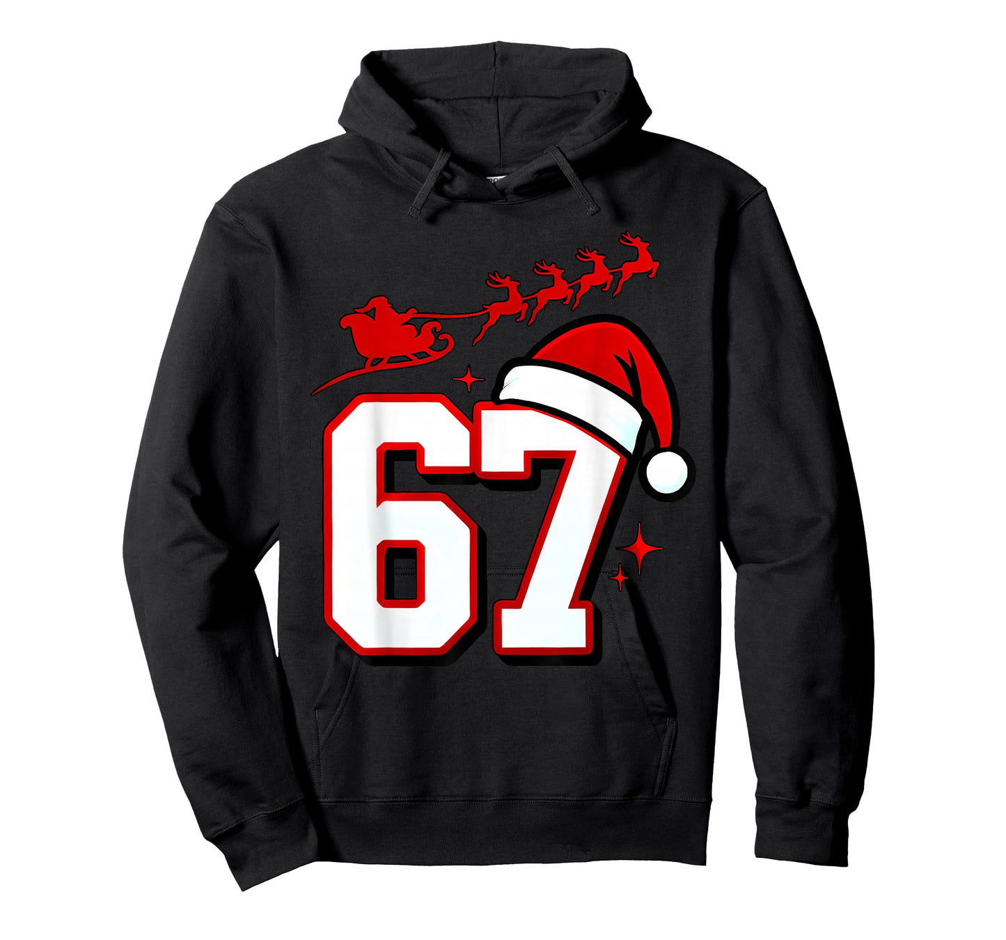 Funny Six Seven 67 Meme 6 7 Elf Santa Christmas Pajamas Kids T-Shirt