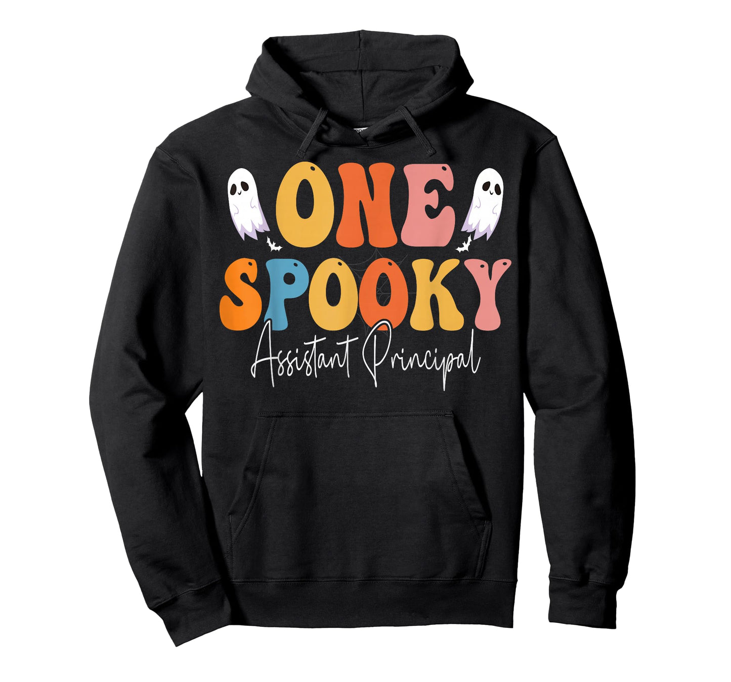 One Spooky Assistant Principal Groovy Funny Ghost Halloween T-Shirt