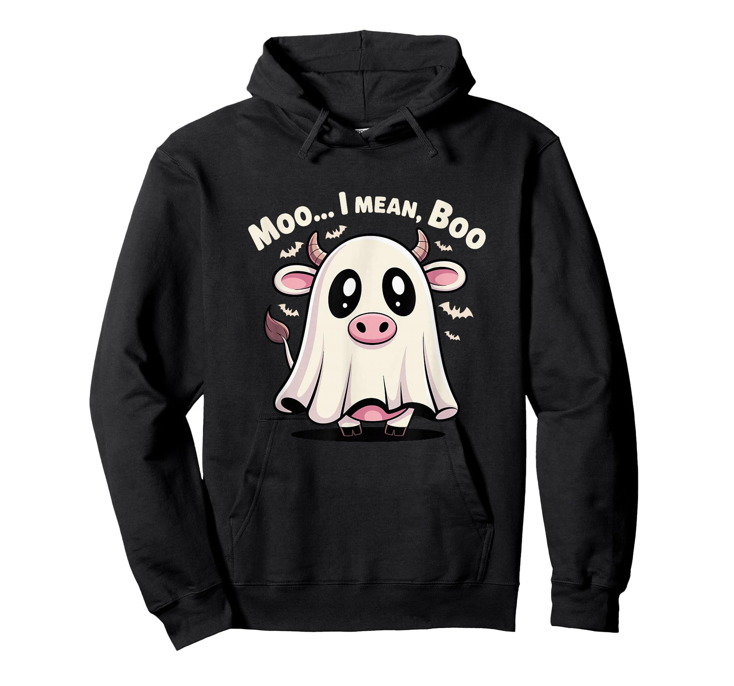 Cute Cow Ghost Halloween Pun Moo I Mean Boo Funny T-Shirt