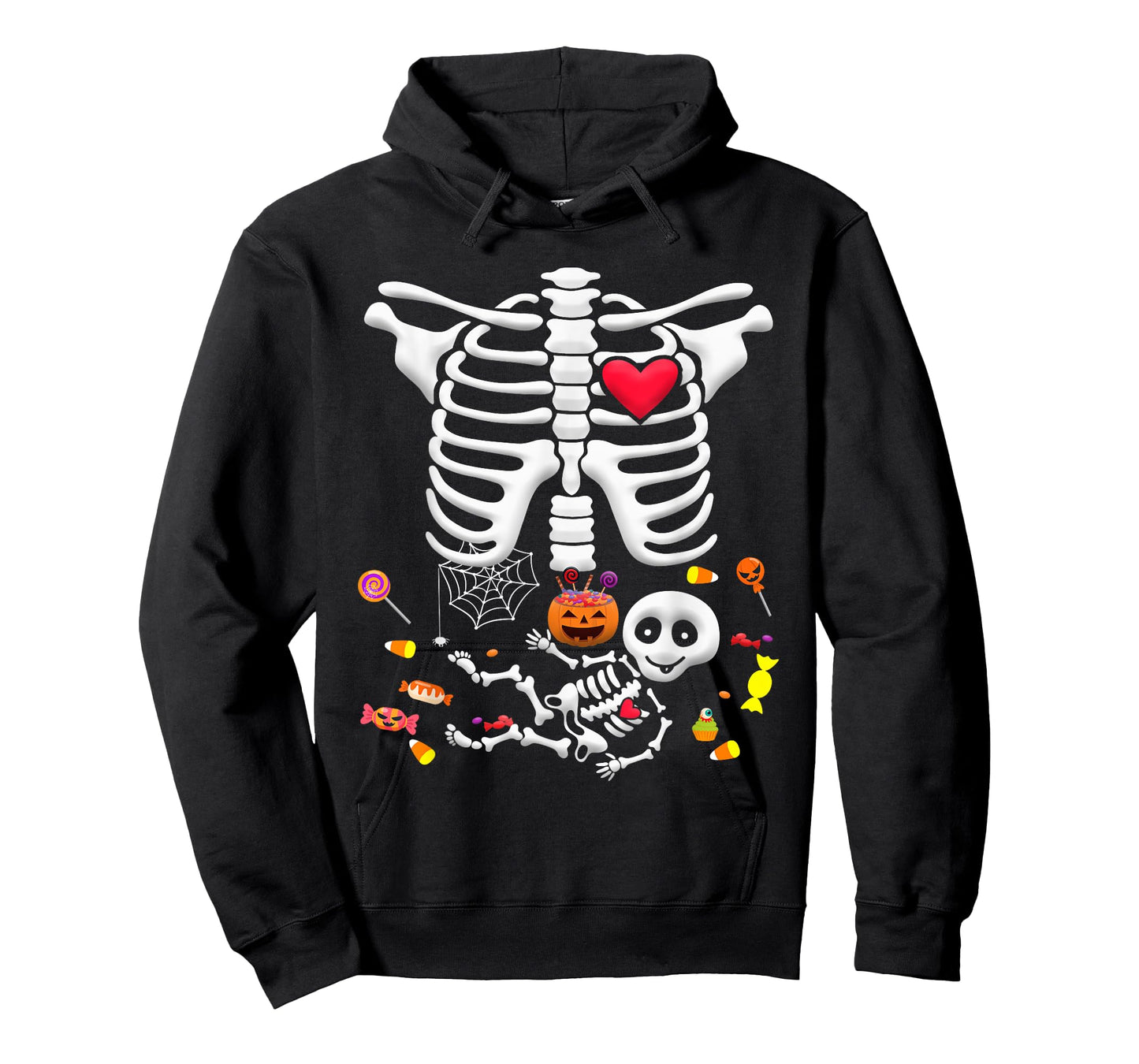 Baby Skeleton Candy Halloween Funny Pregnancy X Ray T-Shirt