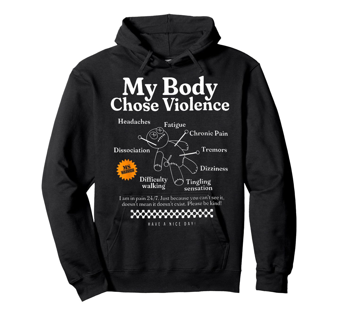 my body chose violence retro MS awareness month T-Shirt