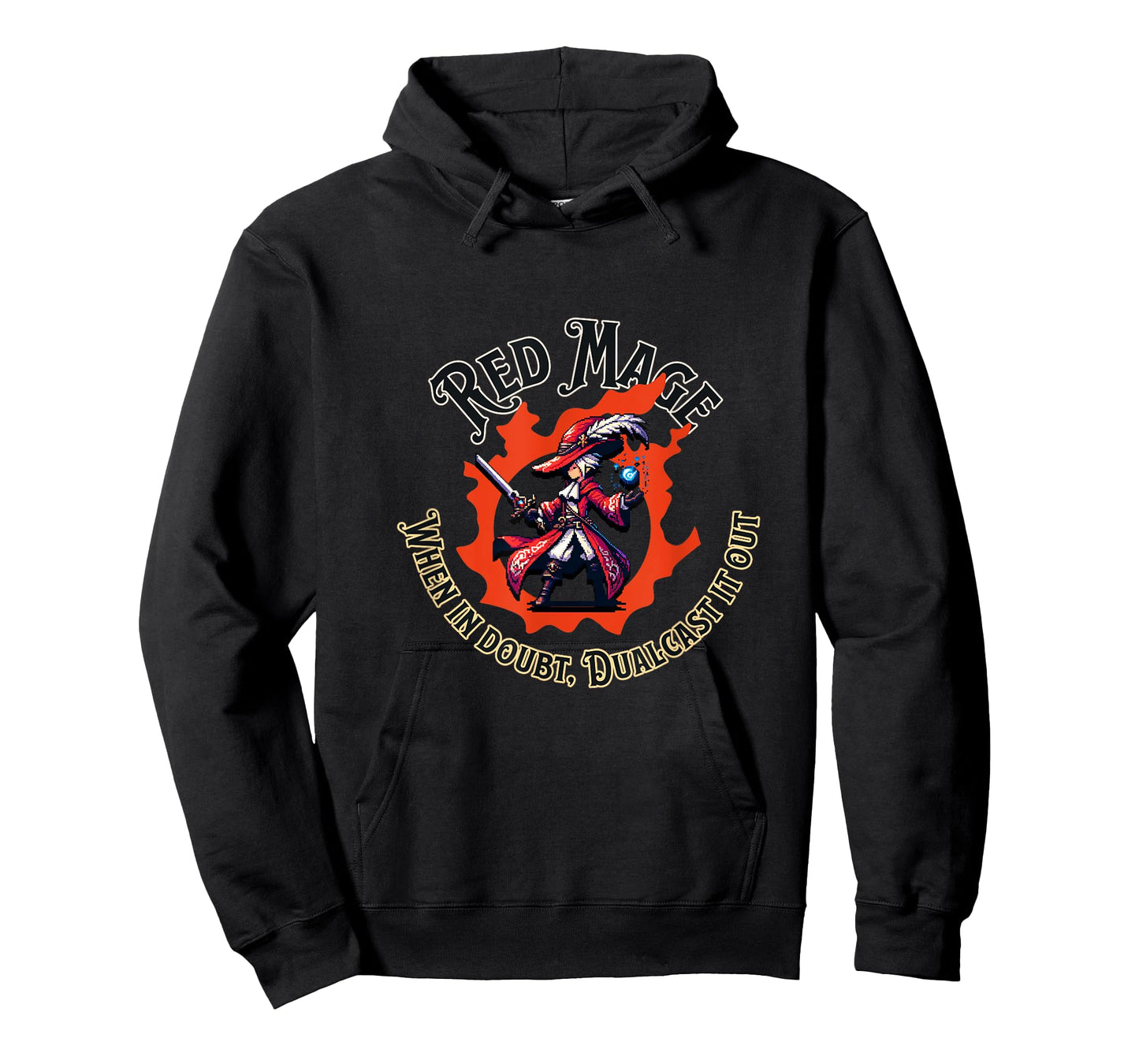 Red Mage - When in doubt dualcast it out - Funny MMORPG T-Shirt