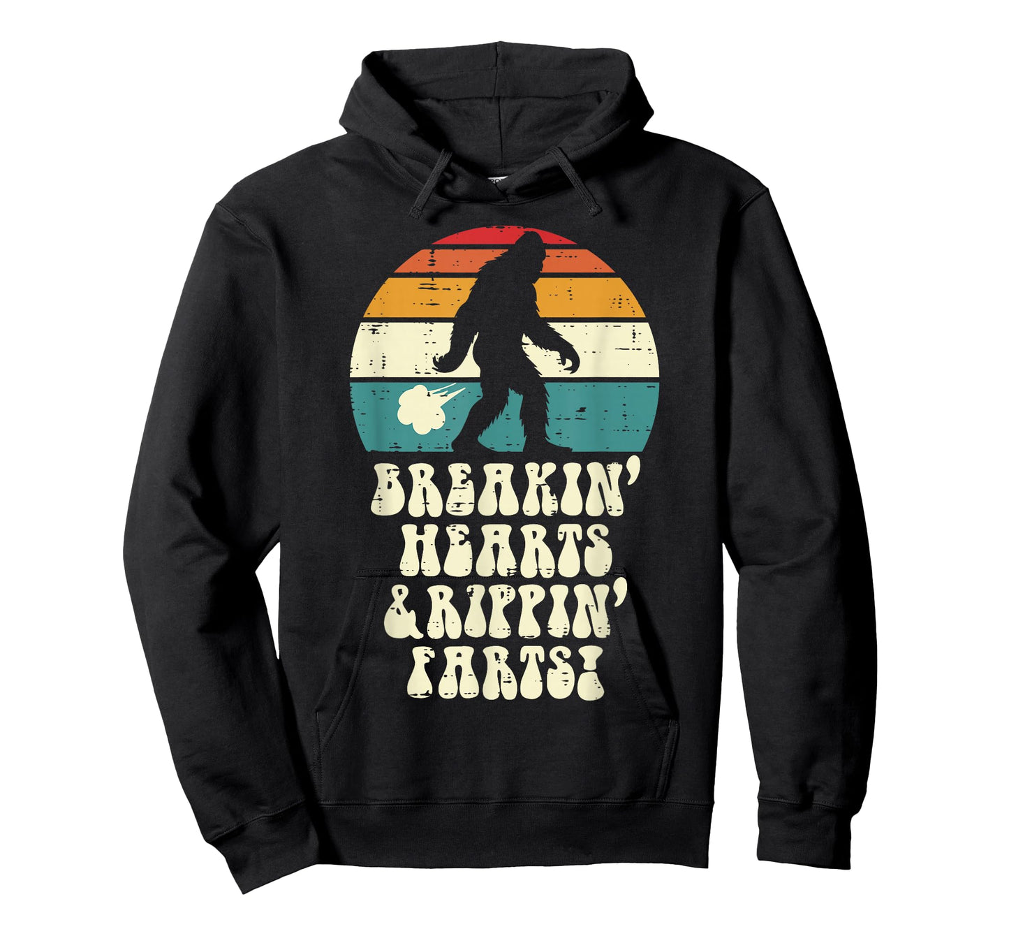 Bigfoot Breakin Hearts Rippin Farts Sasquatch Men Women Kids T-Shirt