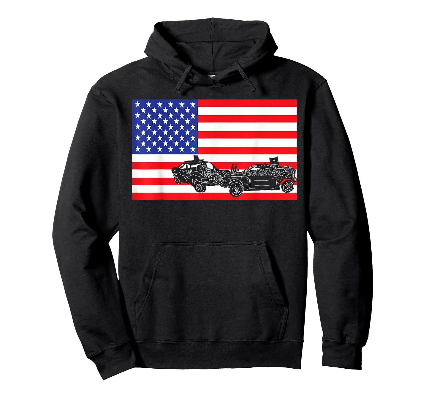 Demolition Derby USA American Flag Car Racer 4th Of July T-Shirt for Women Kids Men