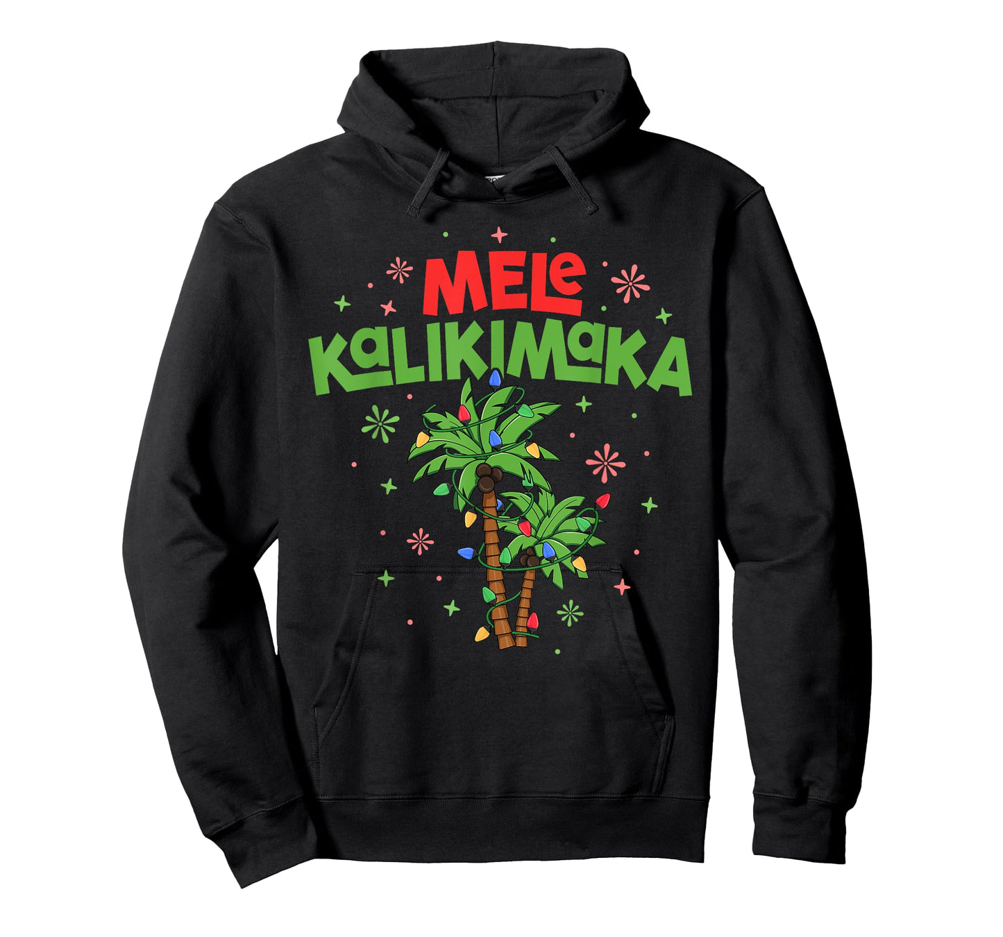 Mele Kalikimaka Hawaiian Christmas Palm Tree Lights Xmas T-Shirt