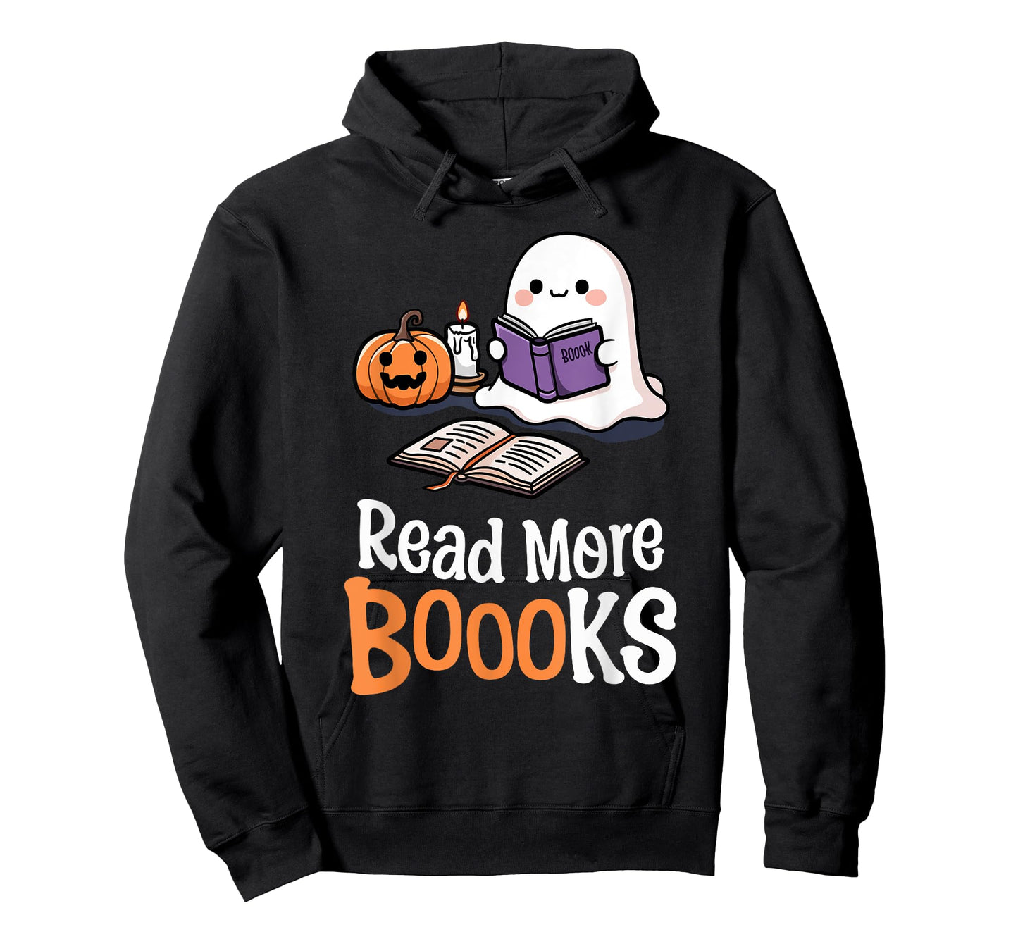 Halloween Teacher Women Cute Reading Ghost Read More Books T-Shirt
