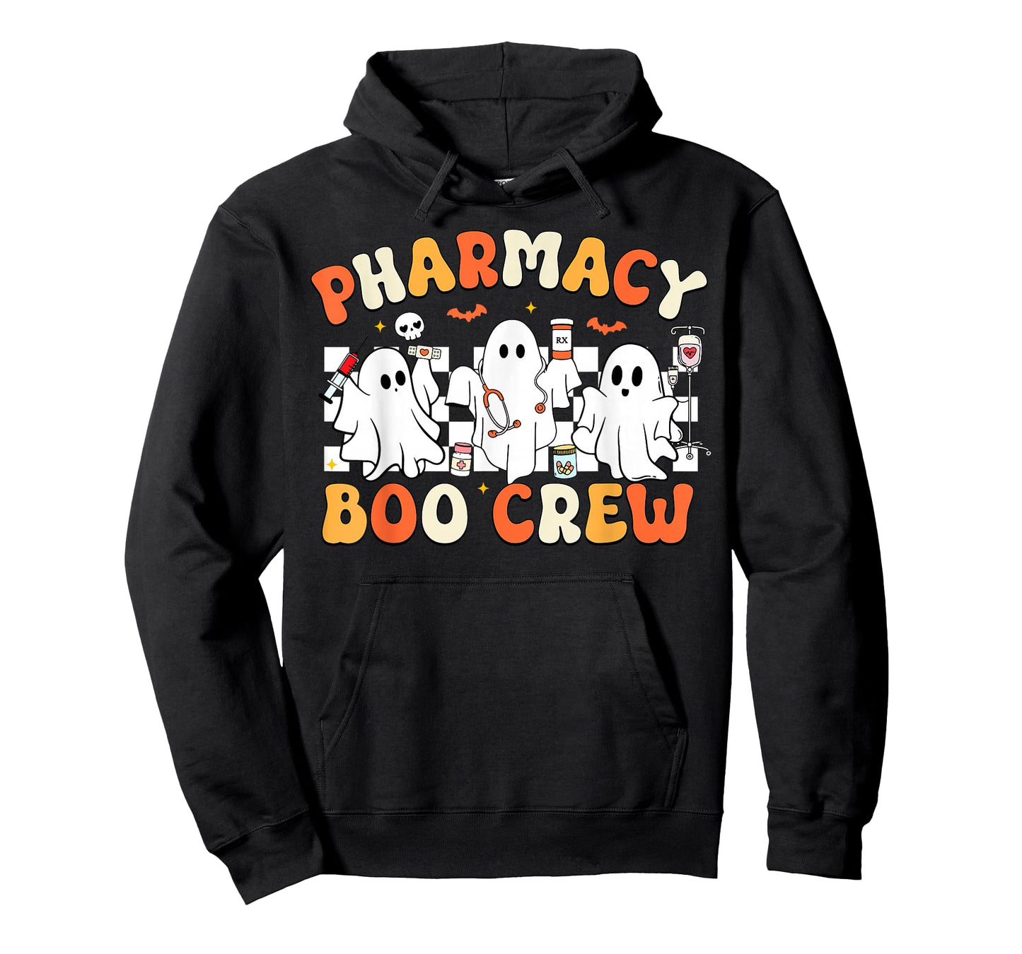 Retro Pharmacy Boo Crew Ghost Pharmacist Tech Halloween T-Shirt