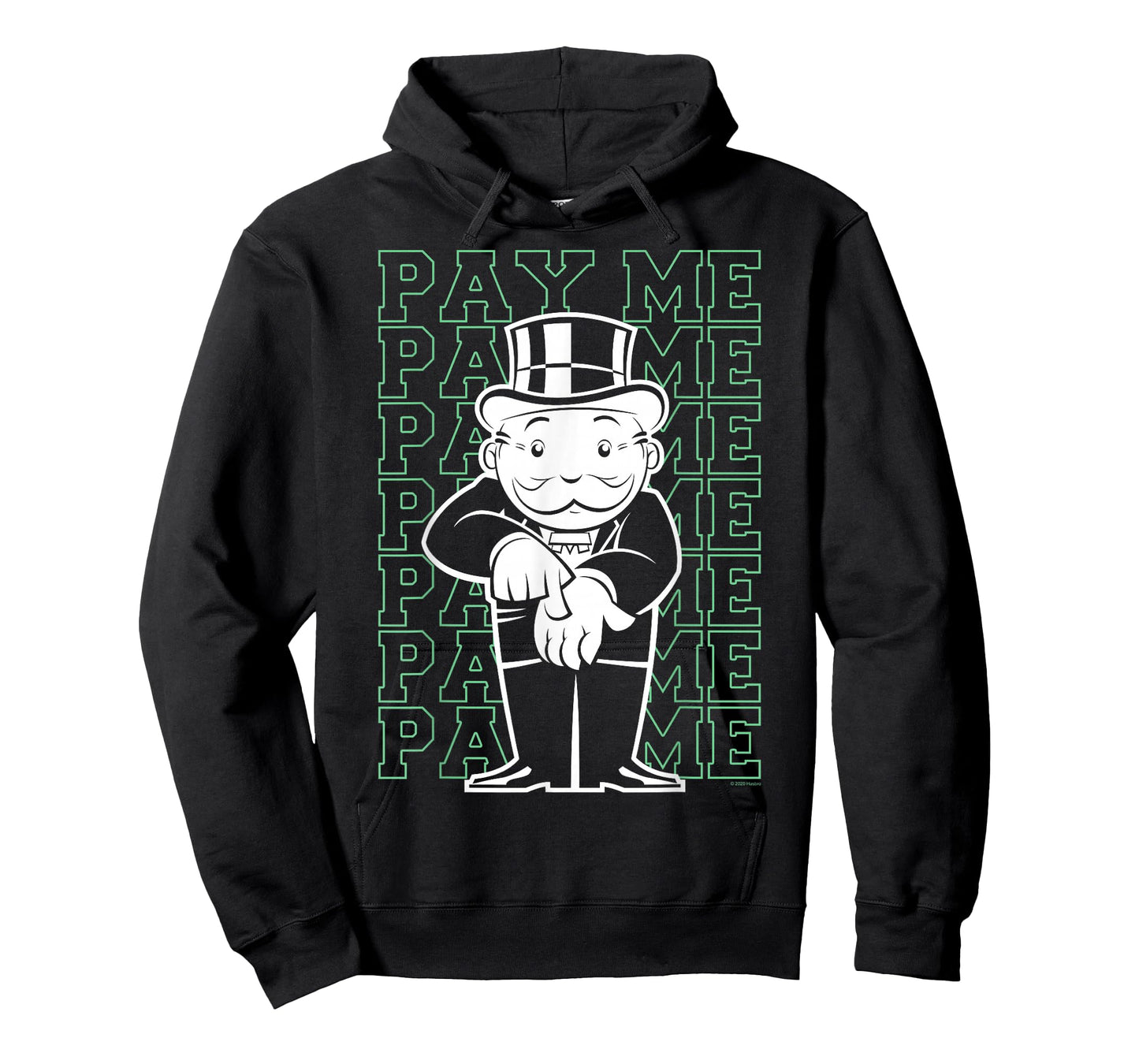 Monopoly Rich Uncle Penny Bags Pay Me Text Stack T-Shirt