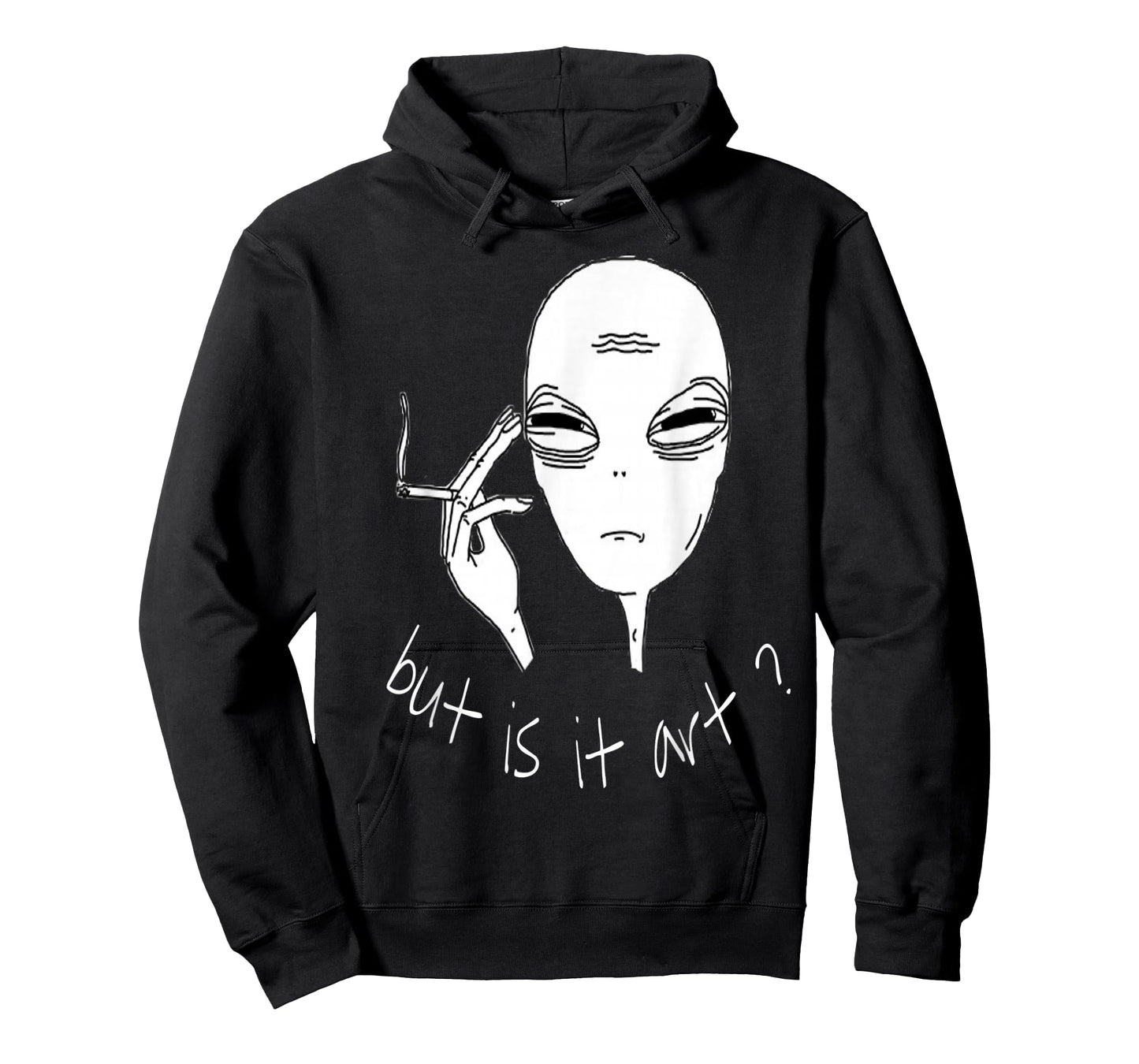 Alien But Is It Art T-Shirt Funny Smoking Alien T-Shirt