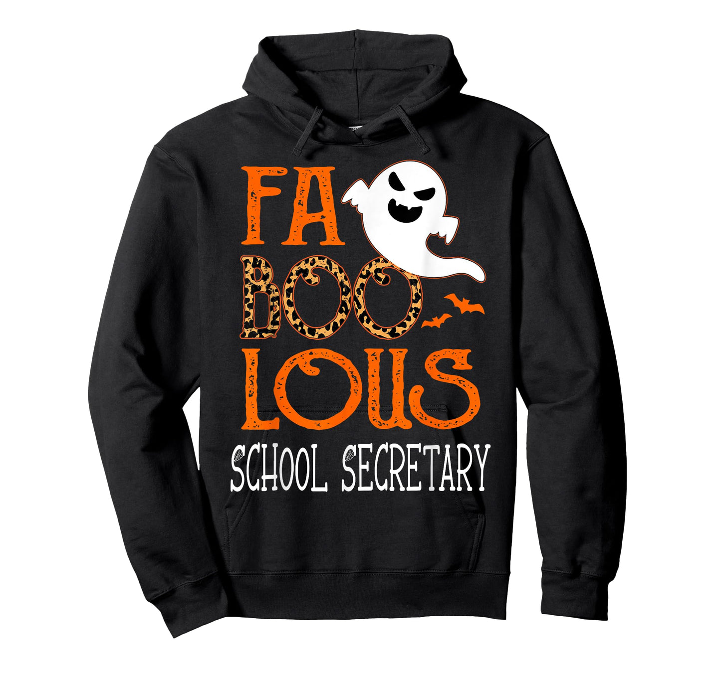 faboolous School Secretary on Halloween Party Funny Ghost T-Shirt
